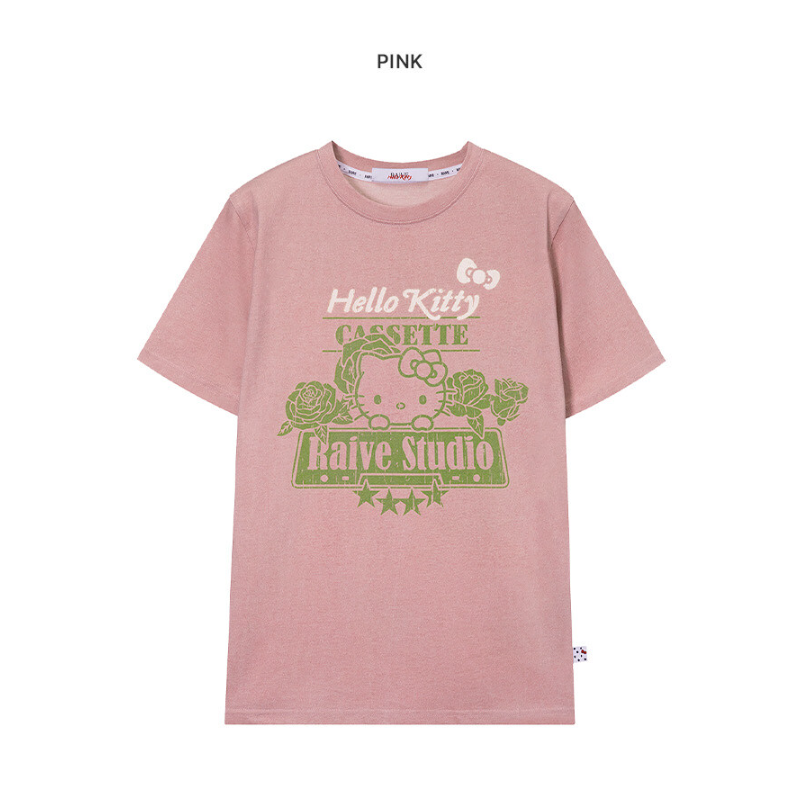 [RAIVE x Sanrio] HELLO KITTY Rose Graphic T-shirts (3色)