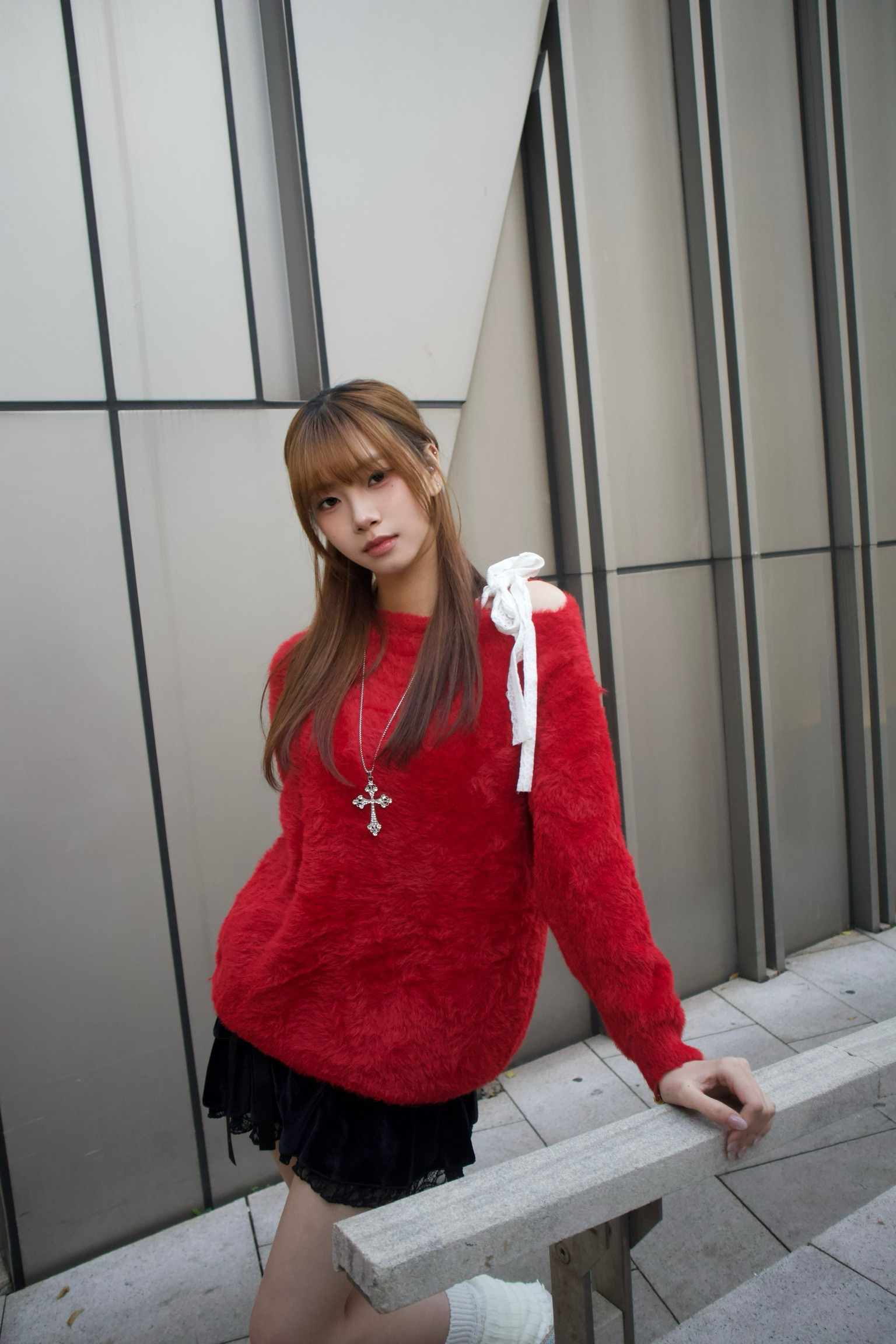 已售罄❌東大門露肩長袖針織衫軟糯絨感毛衣(店主自留)