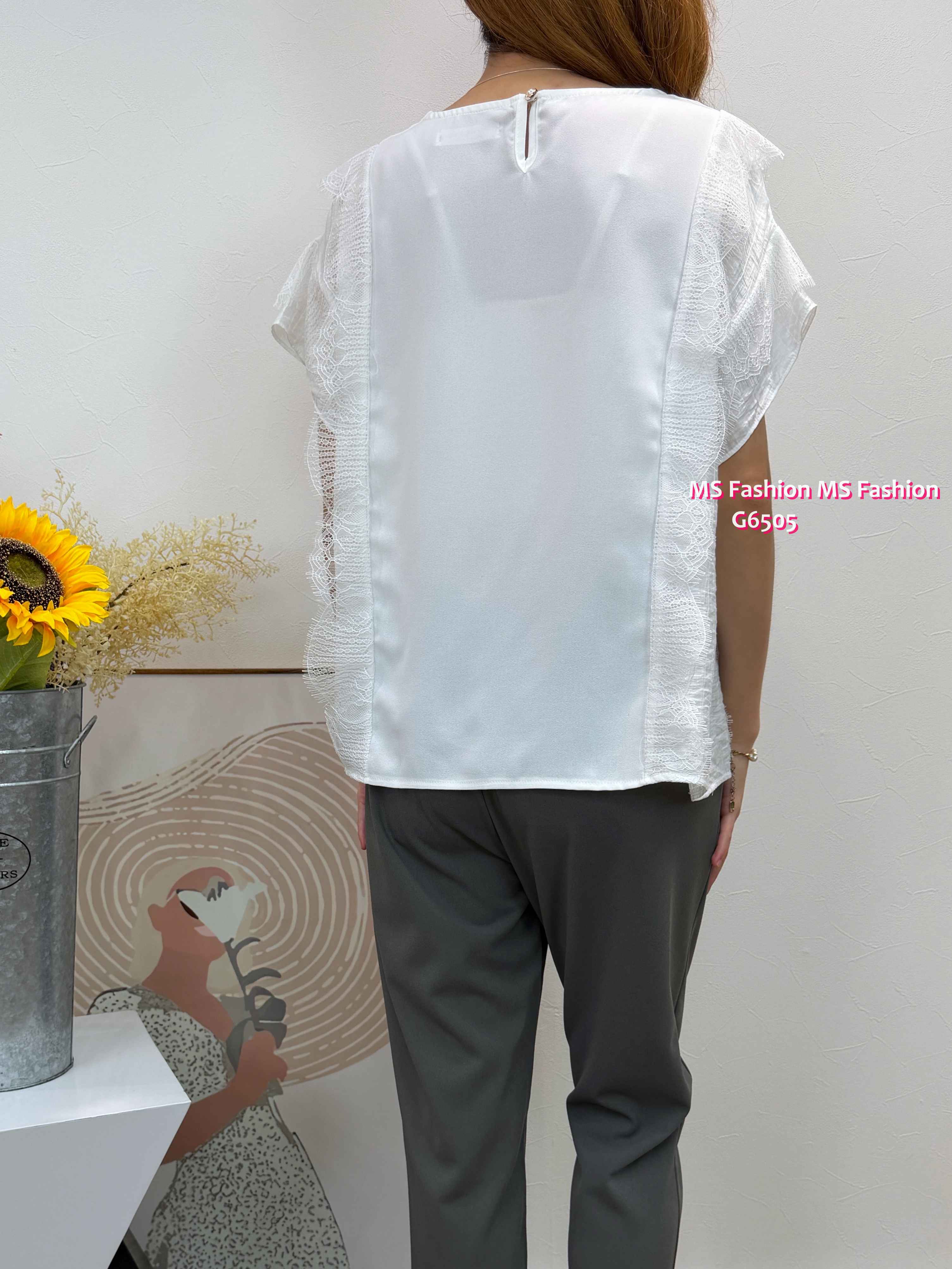 G6505 靚料拼lace top