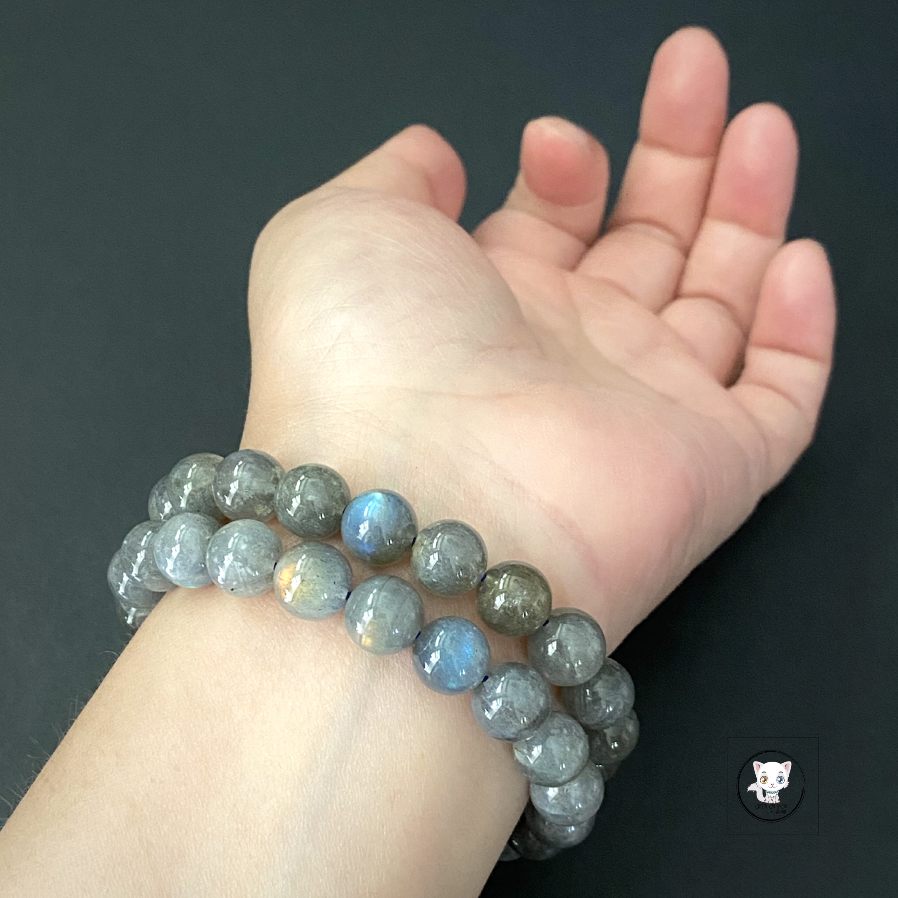 天然彩月光石手鏈 9.5mm
