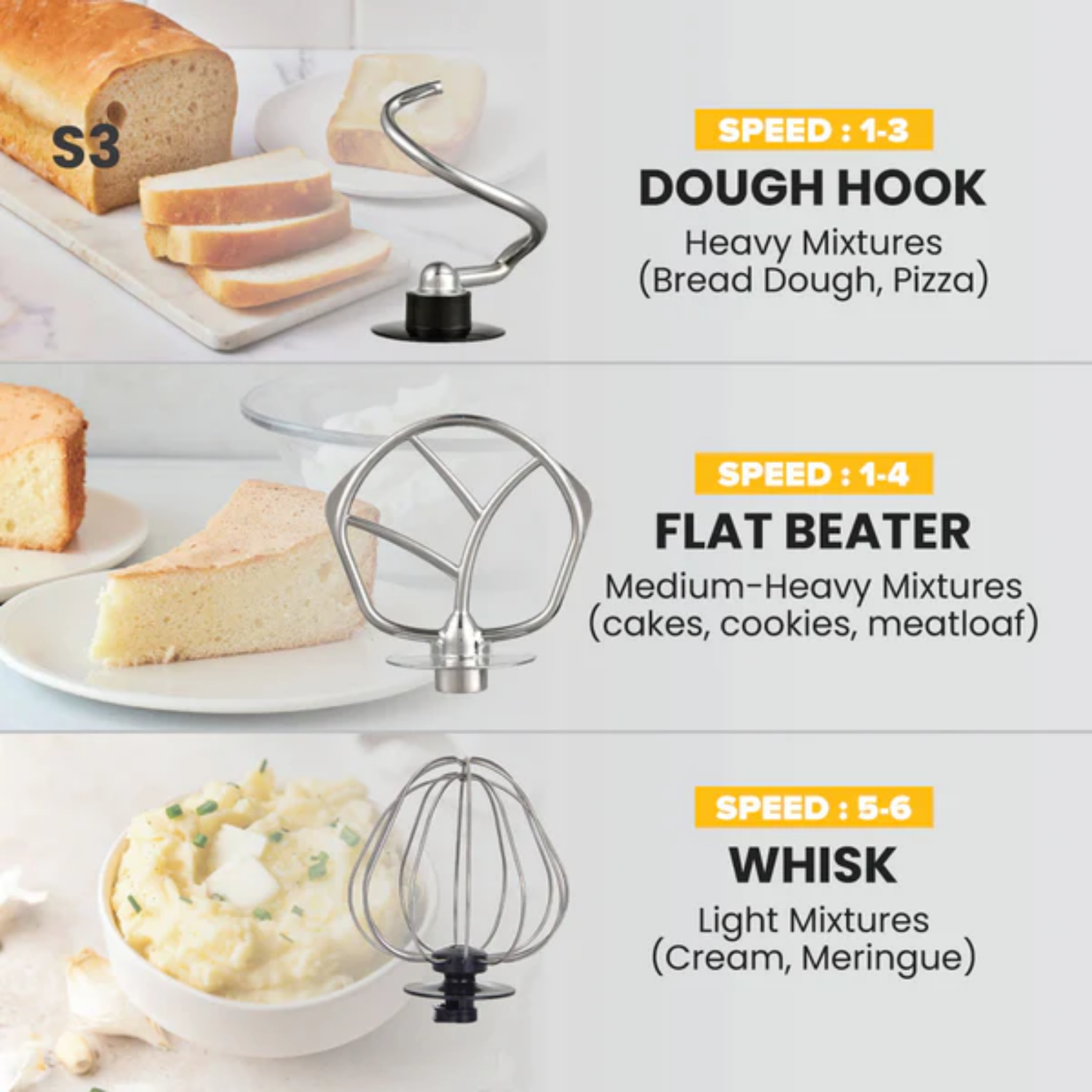 Russell Taylors 1300W 5L Stand Mixer (S3)