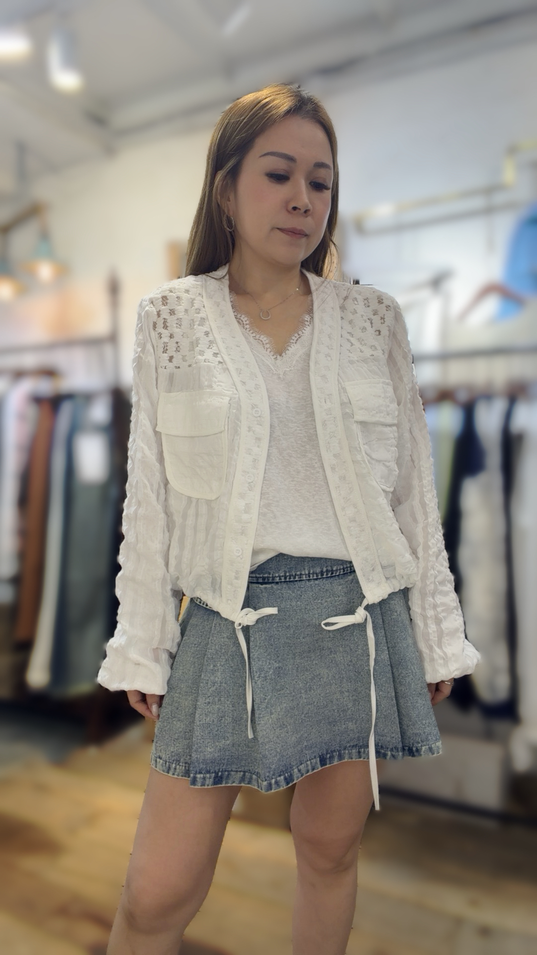 直播推介款⭐️氣質蕾絲薄外套