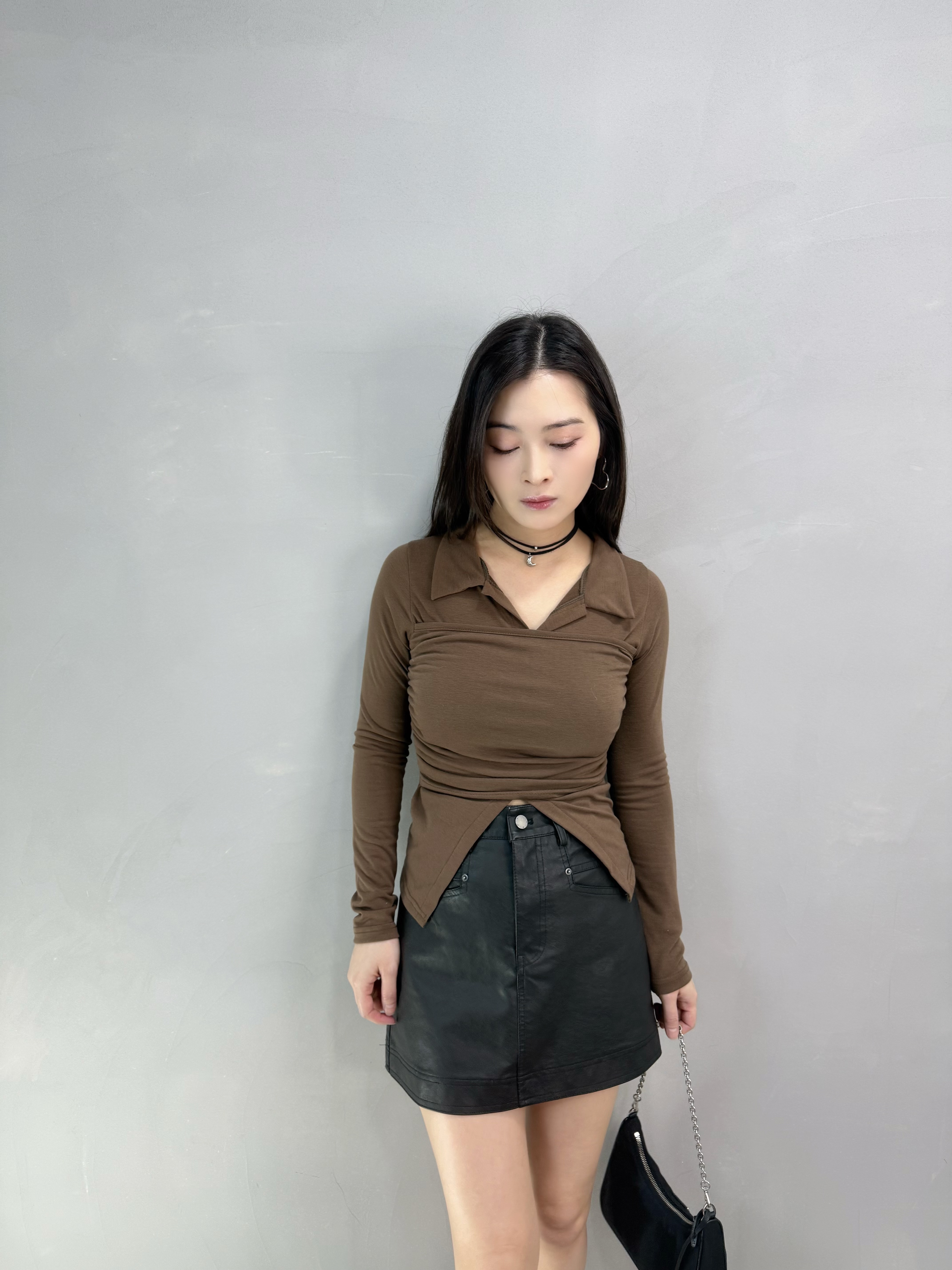 G88反領假兩件Top