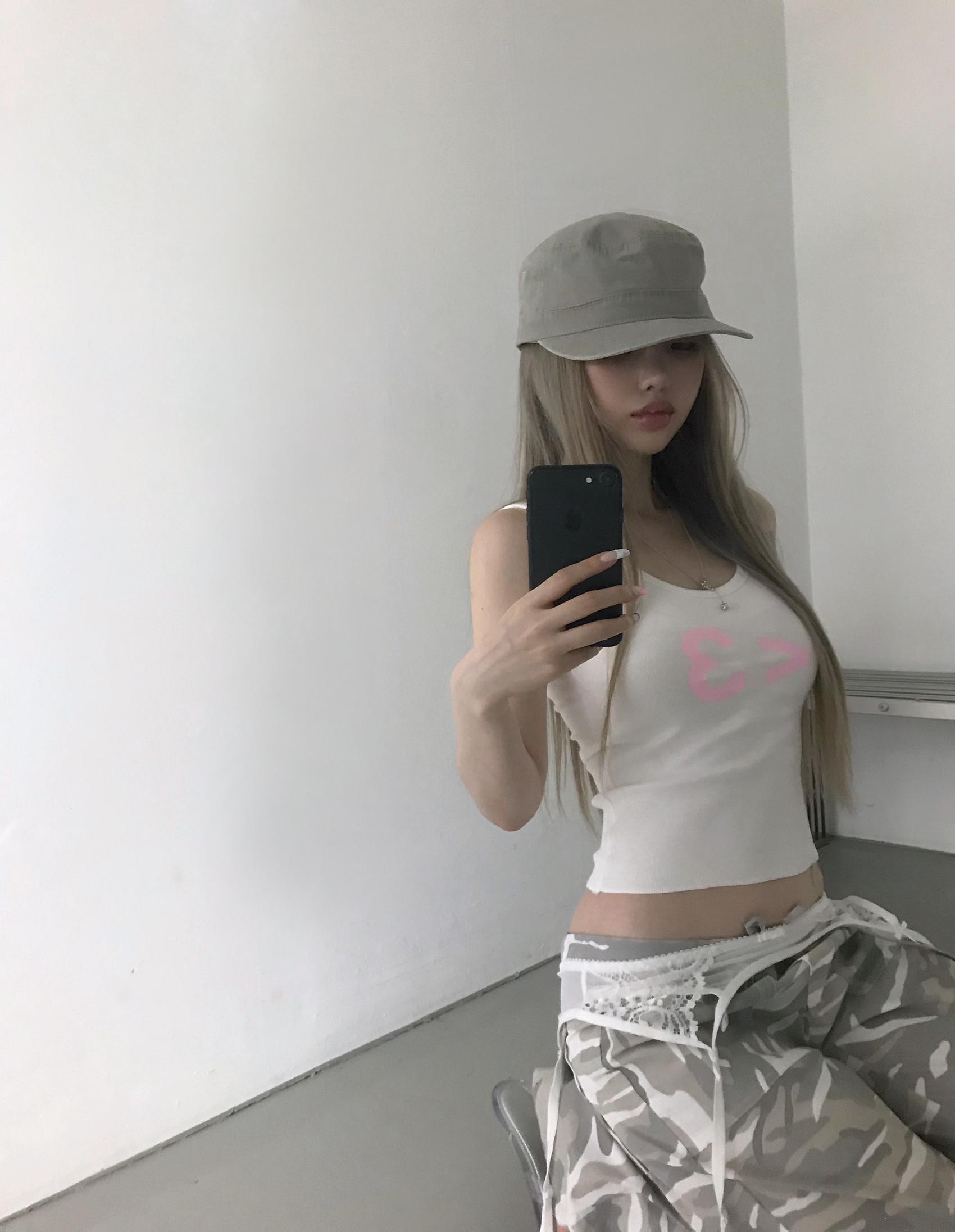 Downtown Girl Heart Print Tank