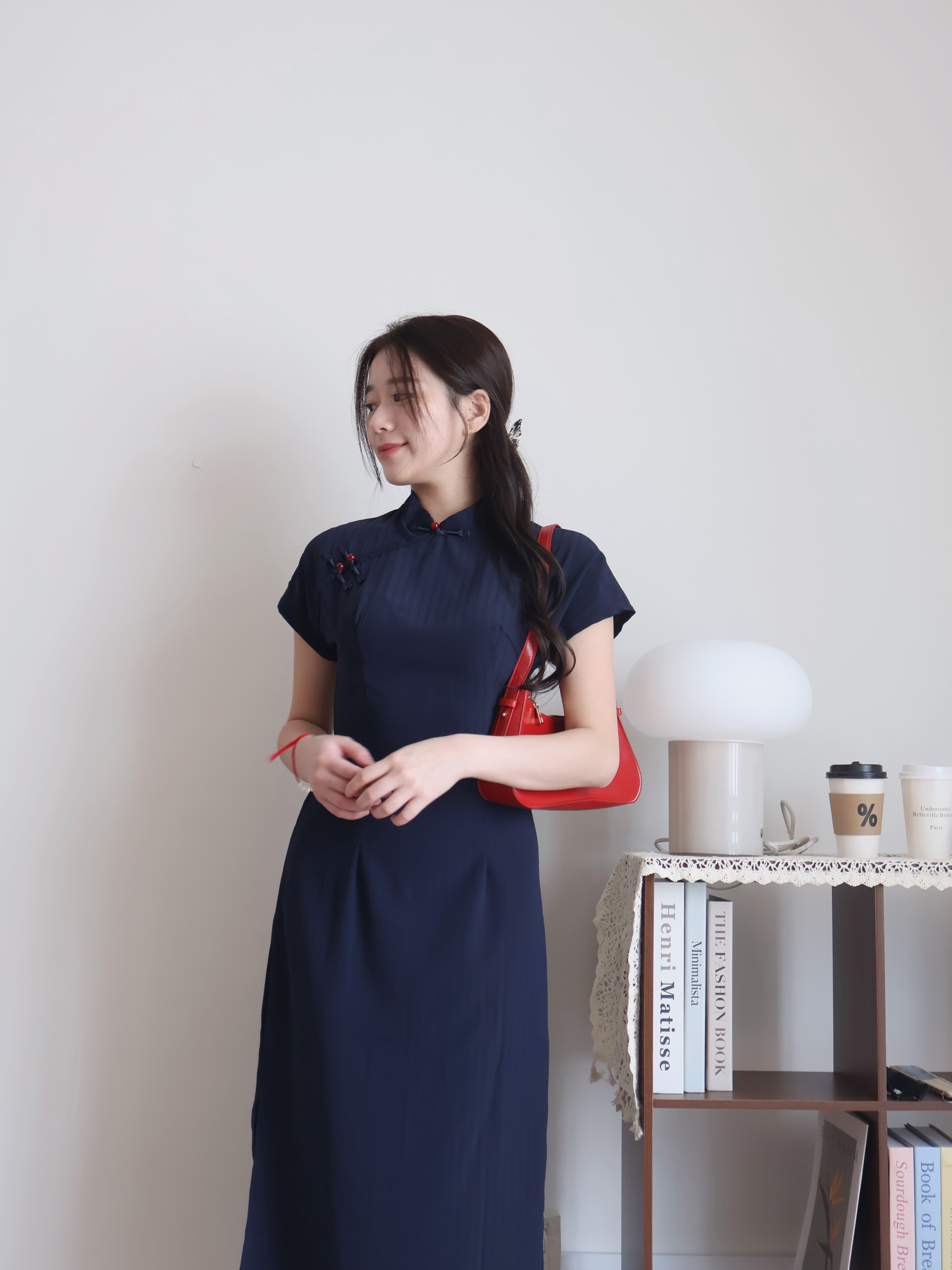 Chris Side-Slit Cheongsam | Blue