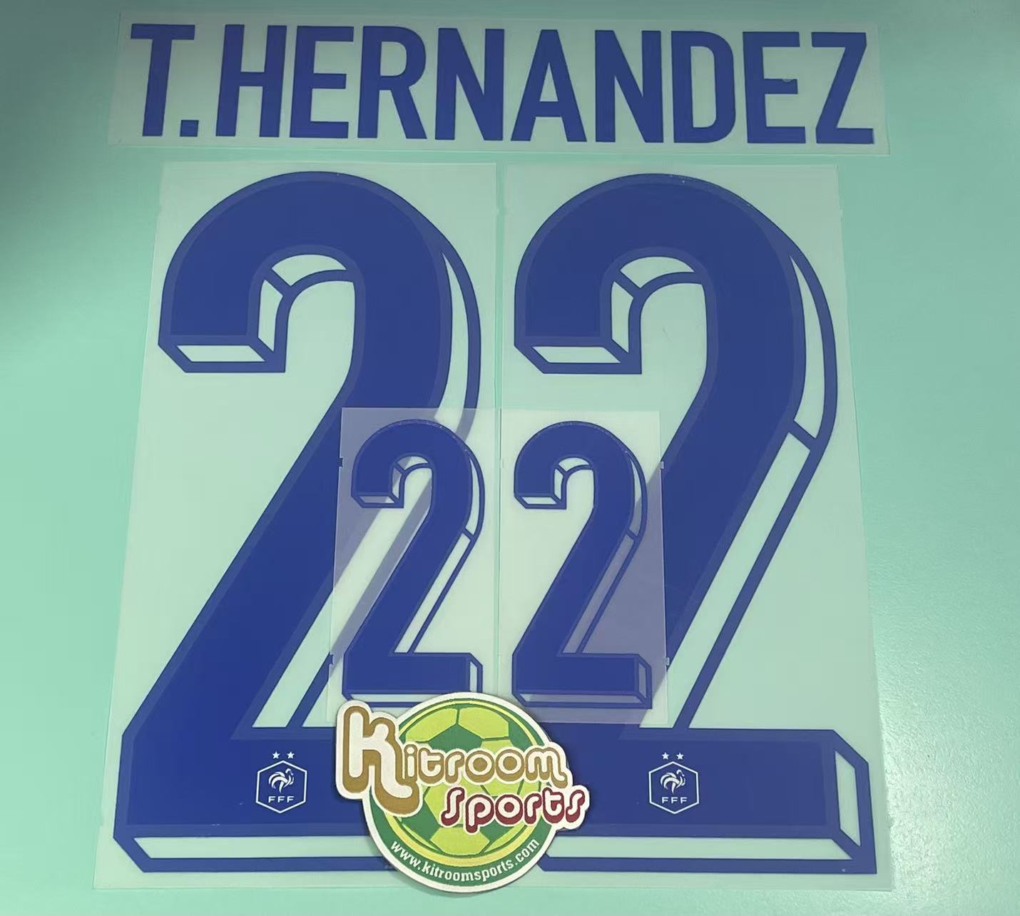 2024 France Away Nameset #22 T.HERNANDEZ