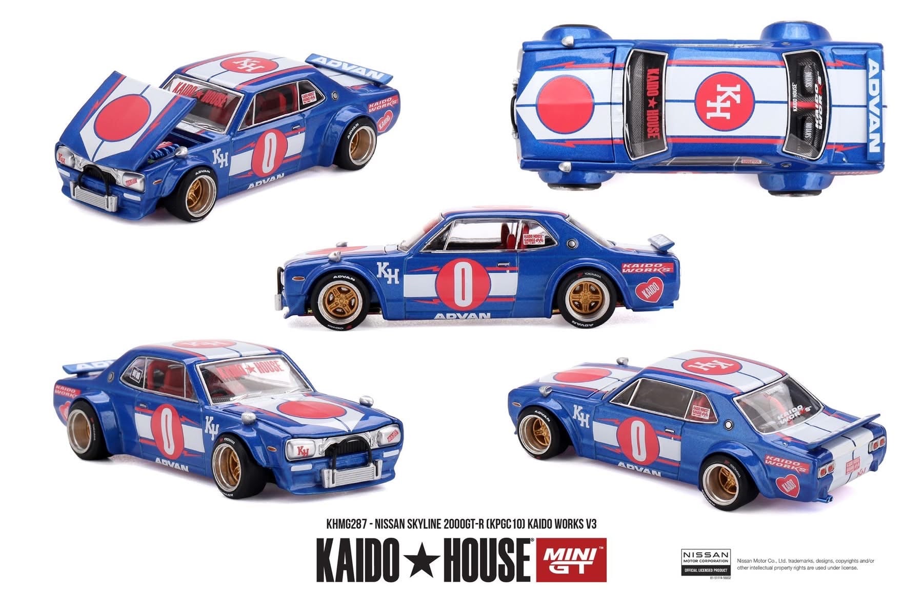 （預訂 Pre Order) KAIDO HOUSE x MINI GT  ( KHMG287 ) Nissan Skyline 2000GT-R (KPGC10) Kaido Works V3