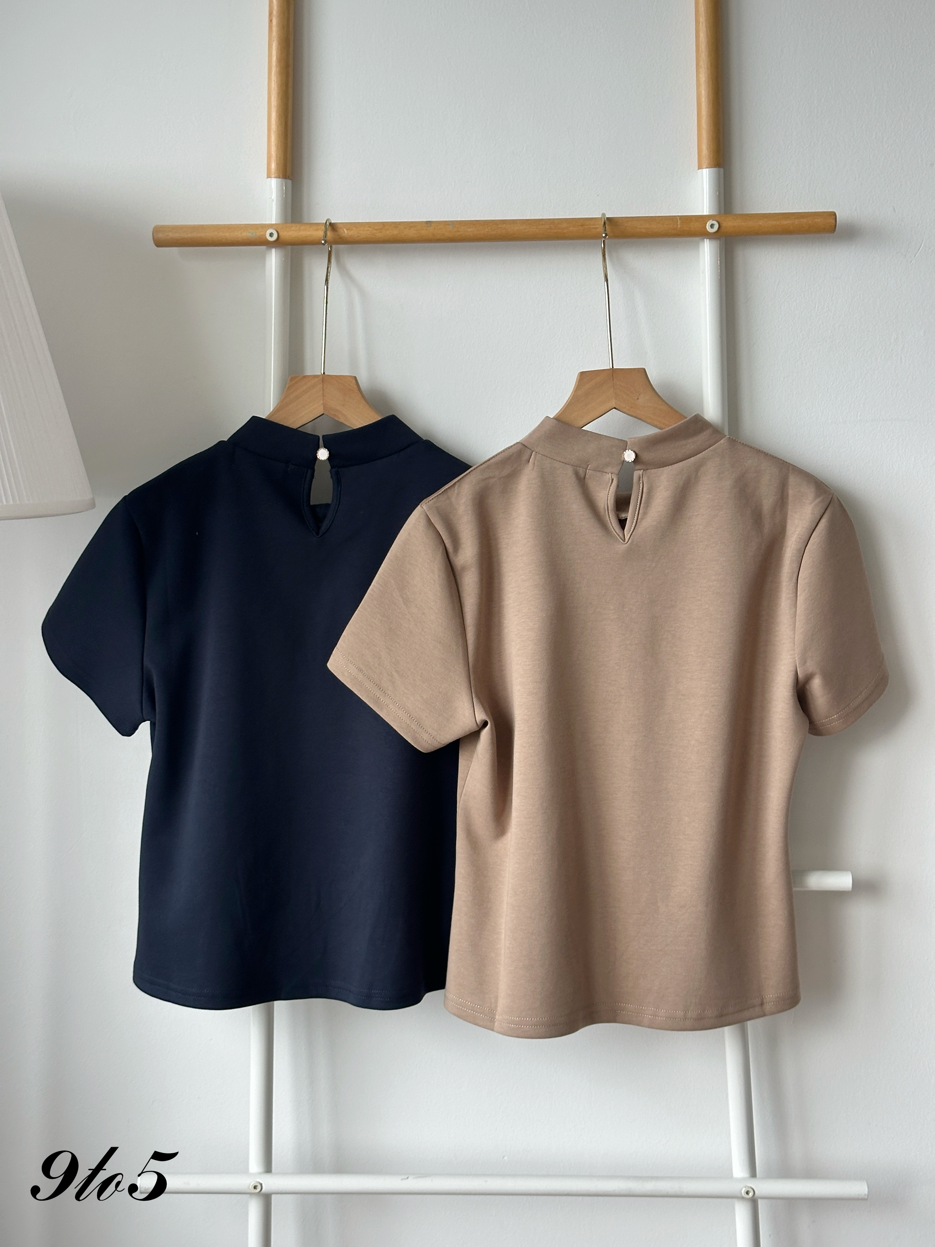 T4341 Mock Neck Ruched Top - 3 Colors 