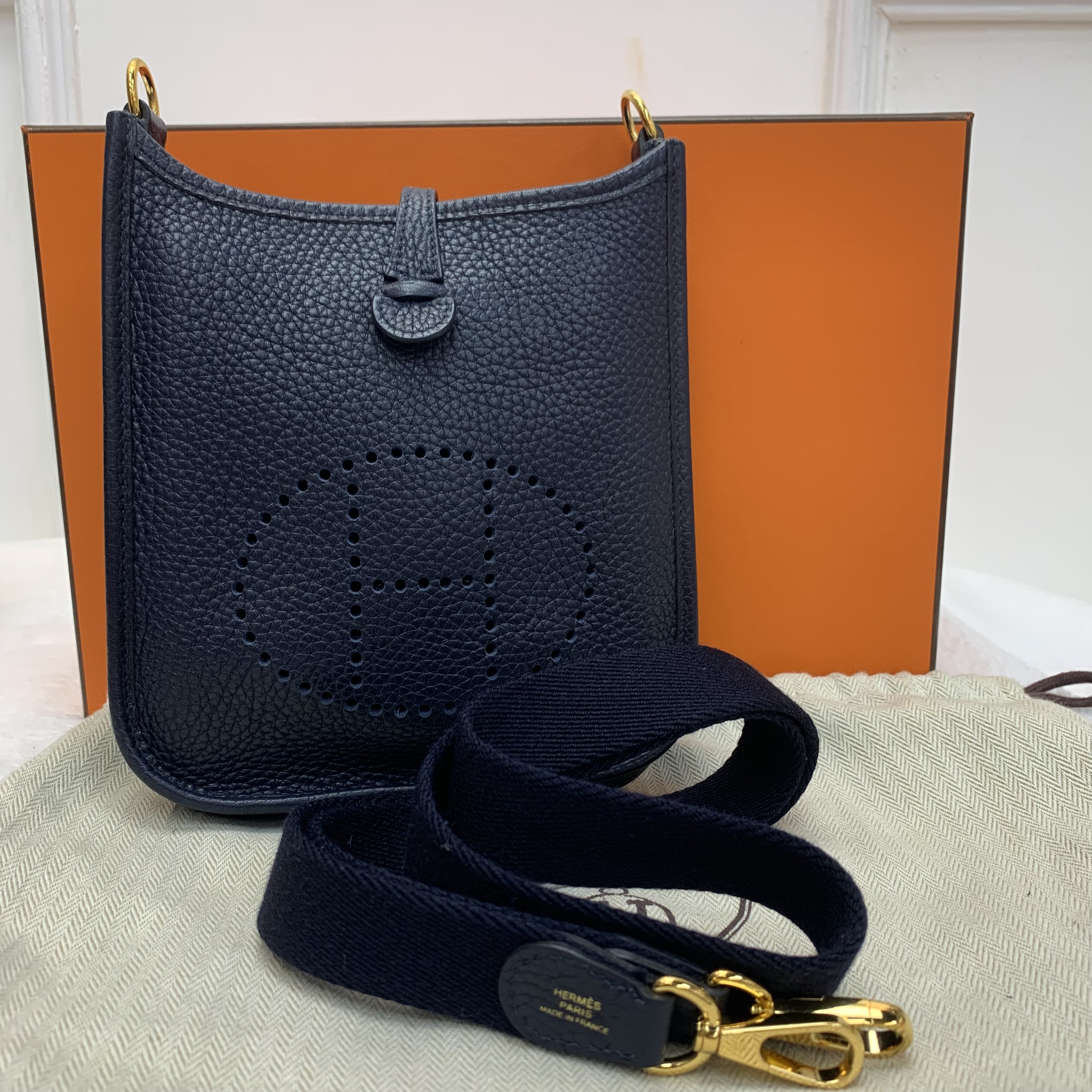 Hermes Mini Evelyne 午夜藍💙