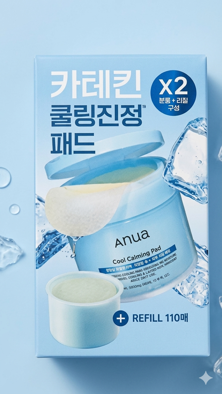 Anua - 8重玻尿酸兒茶素涼感鎮定調理棉片 + 替換裝限定版本