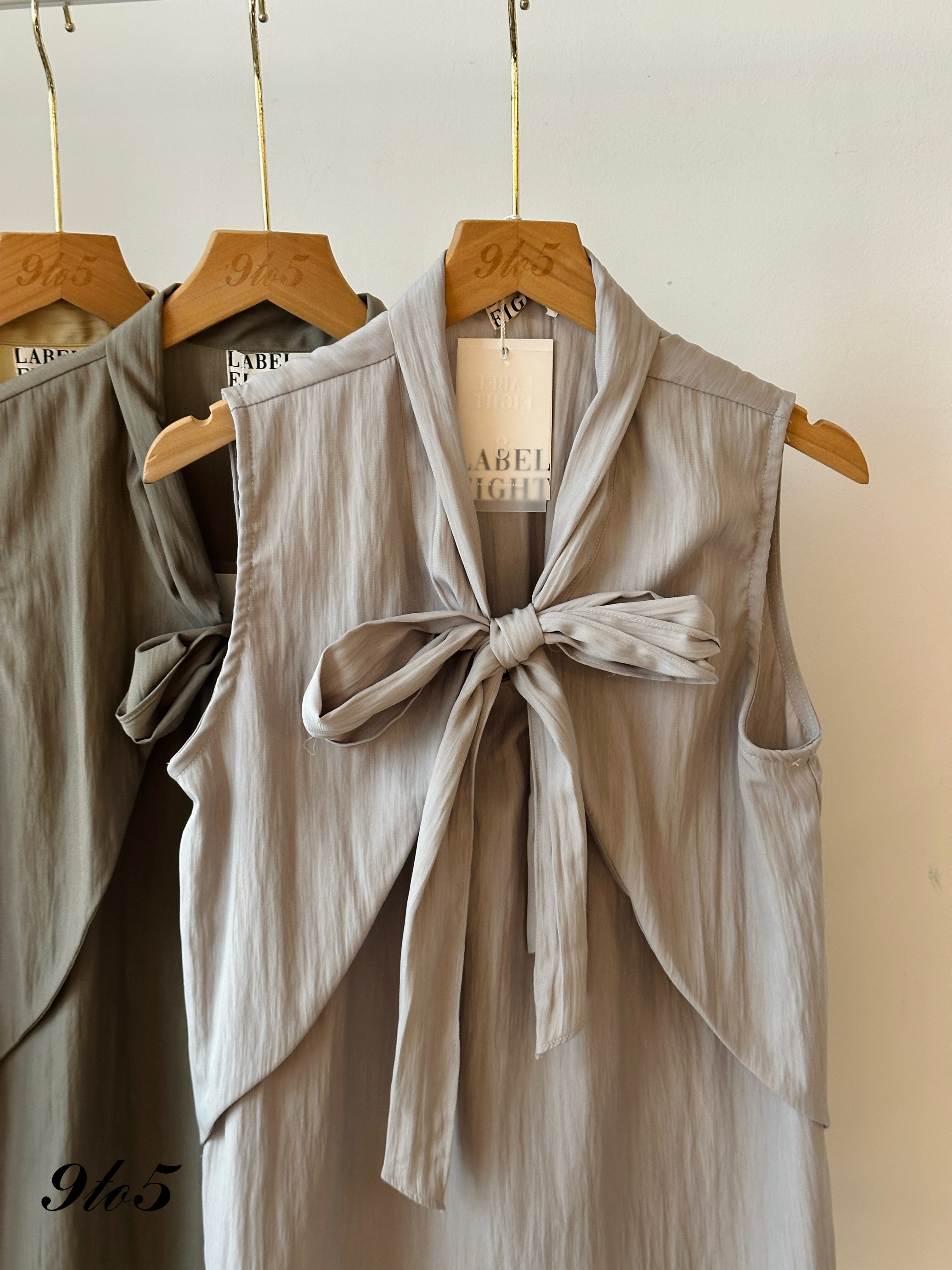 T3937 Sleeveless Bow-tie Top - 4 Colors