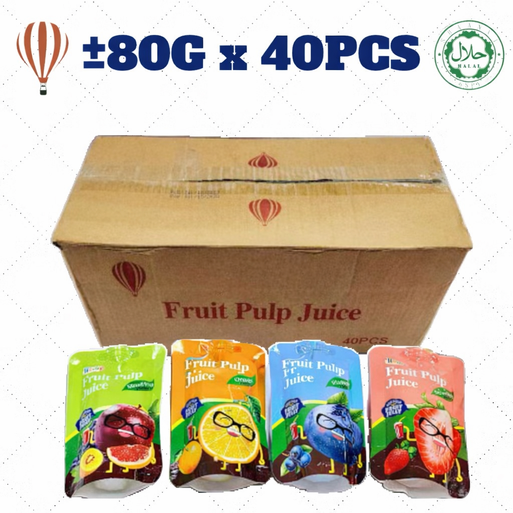 40pcs (Box) Fruit Pulp Juice jelly drink mixed Fruits Flavour