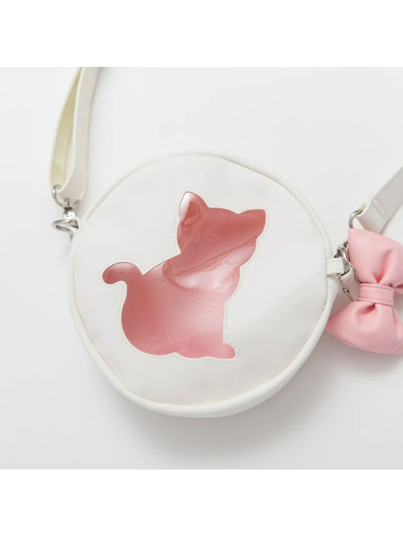 🆕【⭐訂購⭐】🇯🇵日本直送 透明貓咪剪影蝴蝶結🎀單肩包🌀[ELAD-0230][260208]