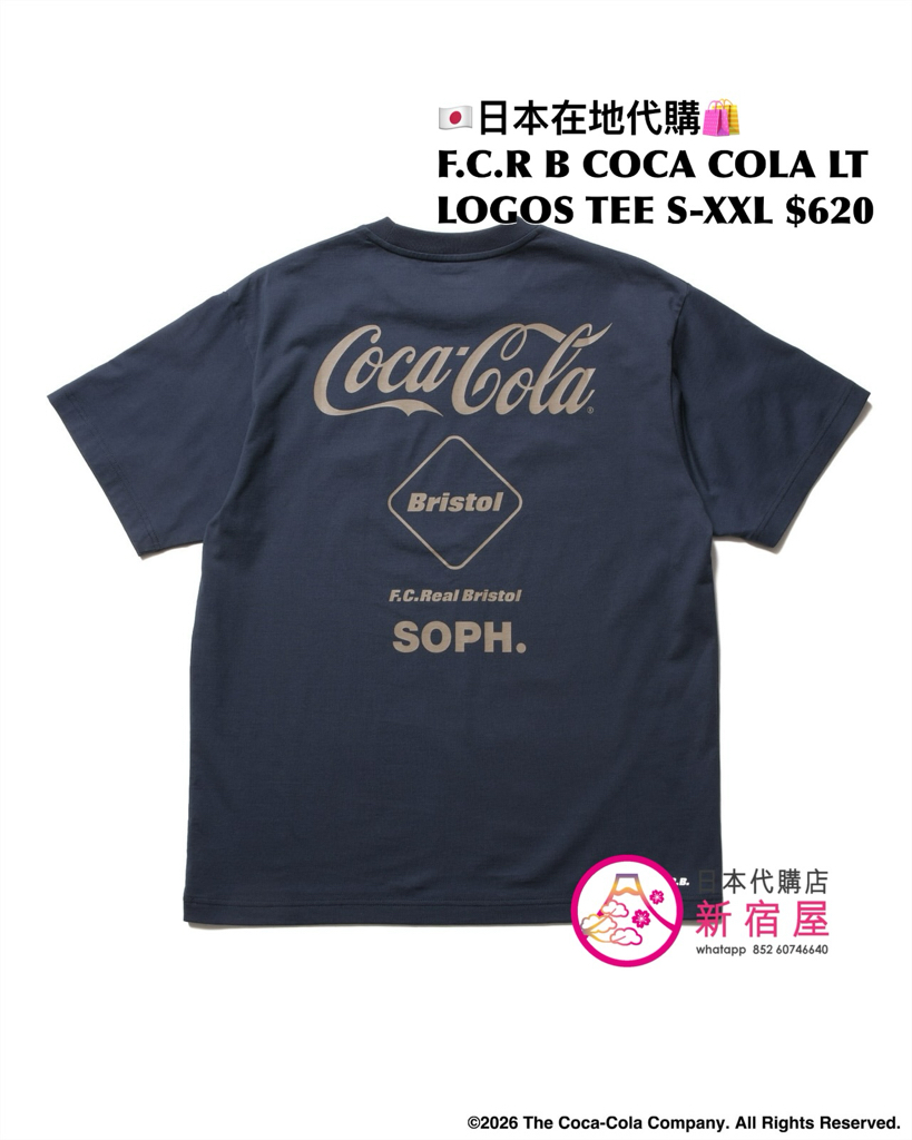 F.C.REAL BRISTOL x COCA COLA AD BANNER TEE/ MIRRO LOGO TEE/ LISTED LOGOS TEE/ HEATHER TEE 