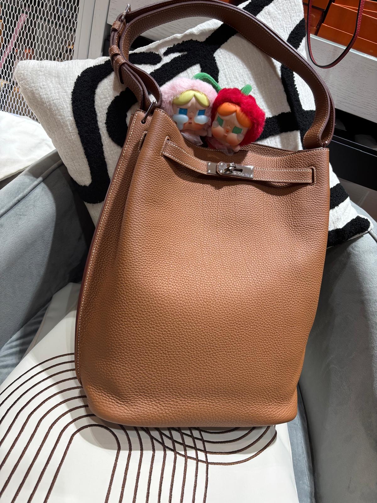 Hermes So Kelly Stamp [Q] Gold 100%Authentic, 98%New ✅Dust bag ✅Box