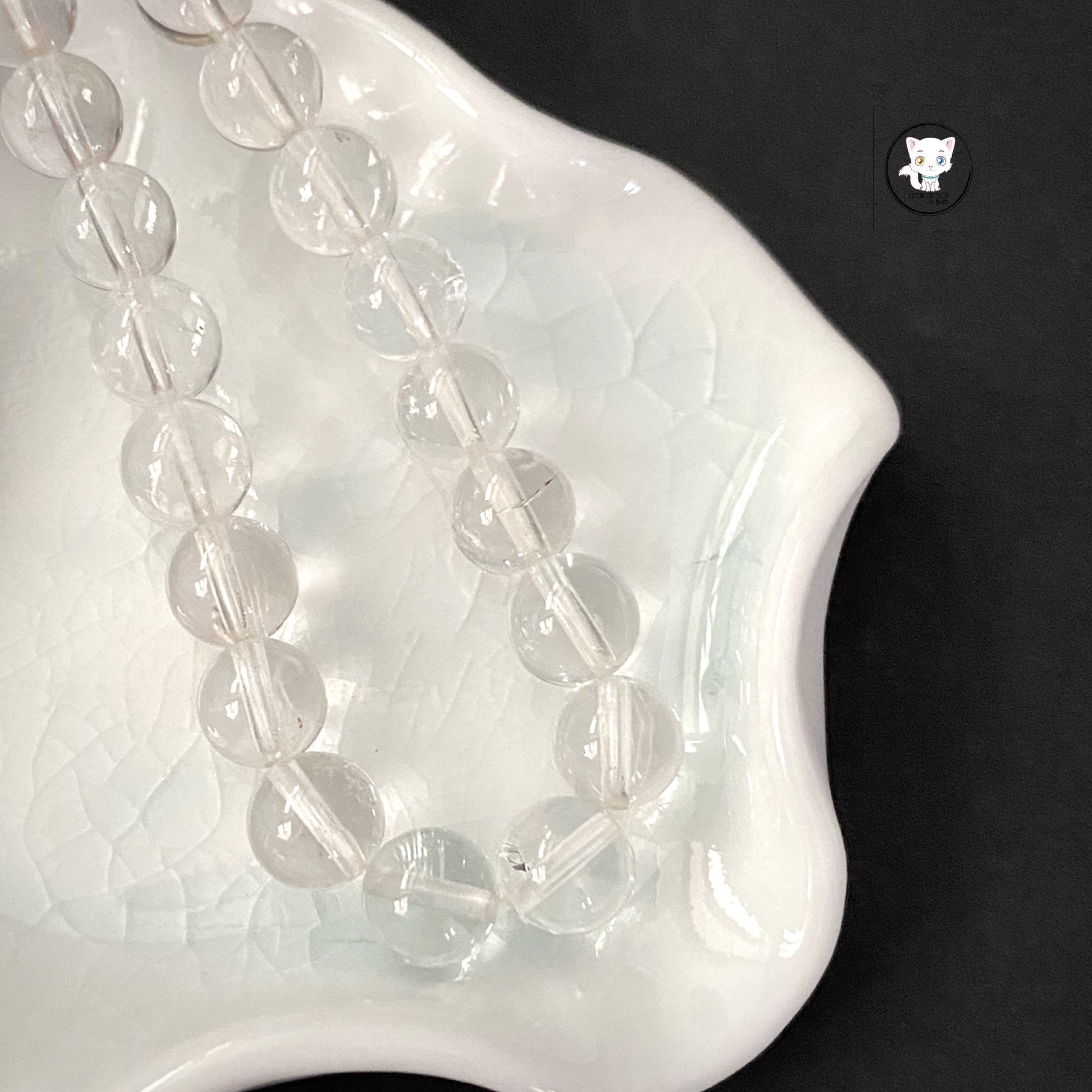 天然白水晶手鏈 8mm