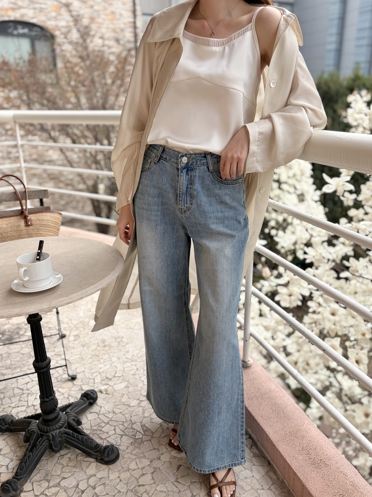 Silky Belted Trench Coat (Ivory)