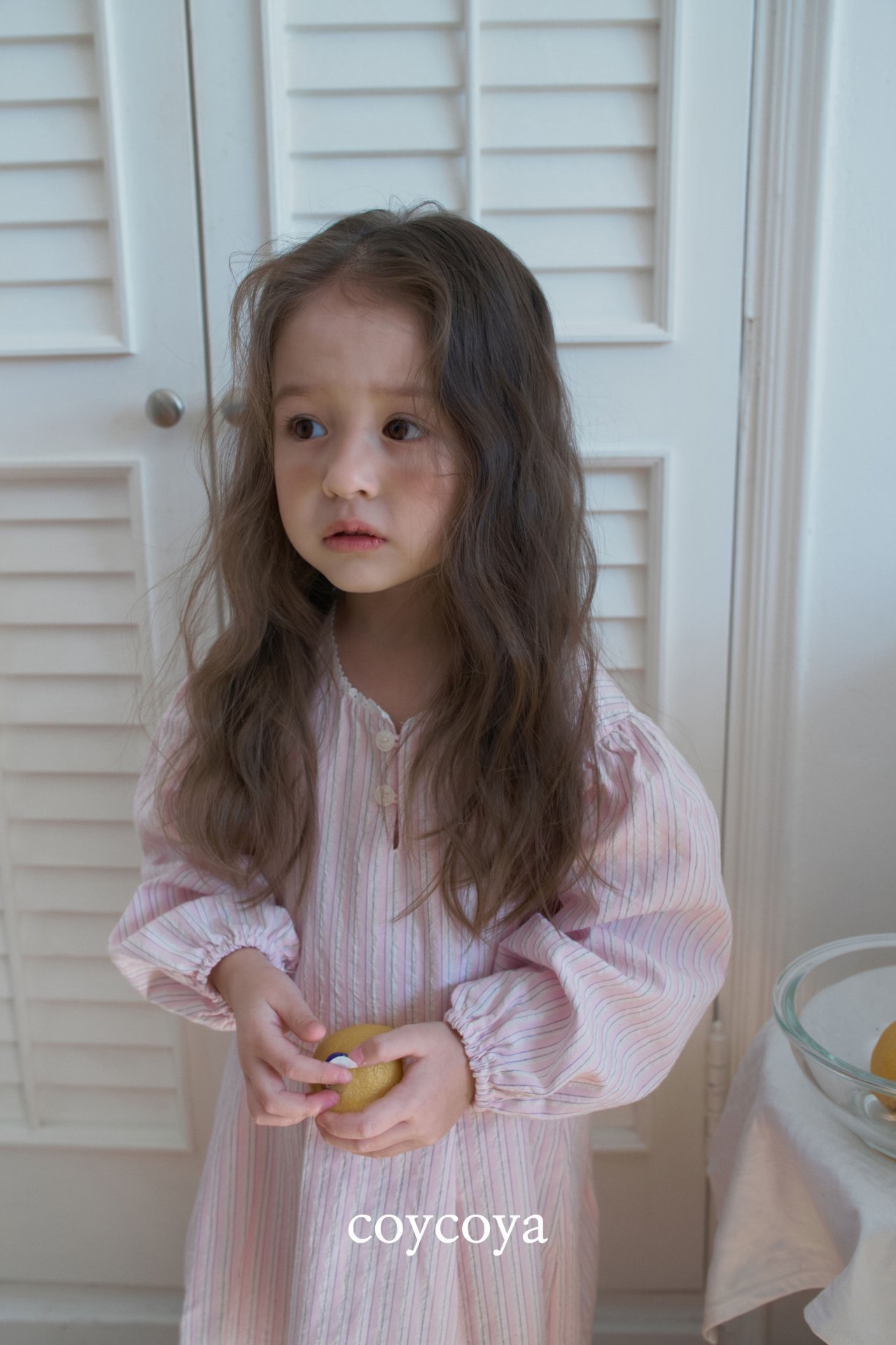 🌸預訂 韓國直送🌸🇰🇷COYCOYA兩色條紋蕾絲領長袖連身裙