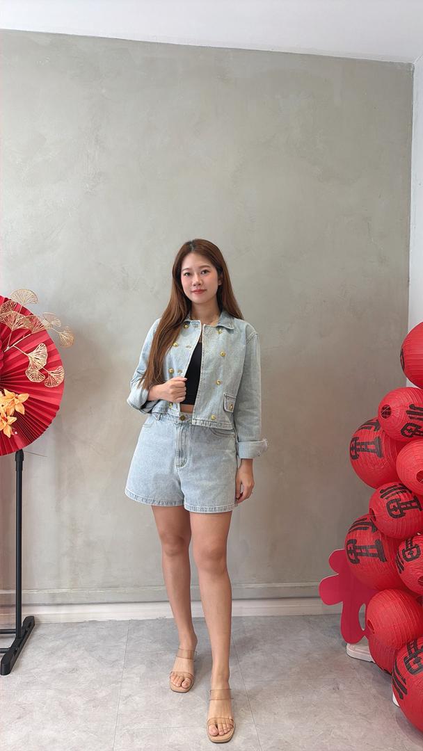 CB2685 VINTAGE CROP DENIM JACKET