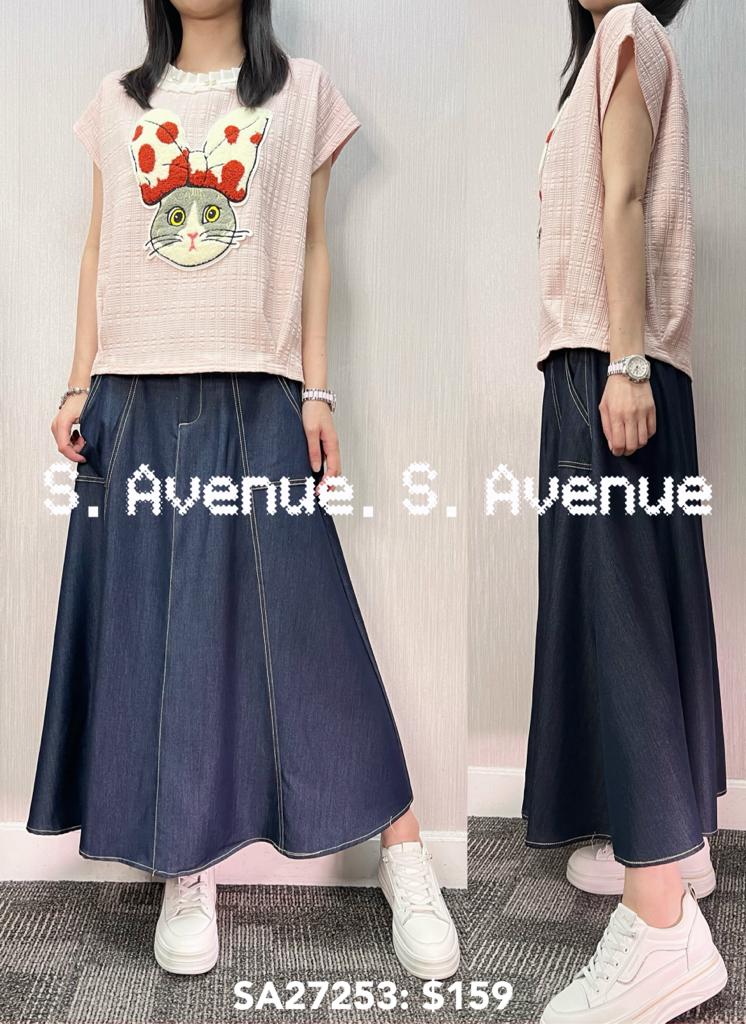 SA27253: 短袖蝴蝶結兔仔top