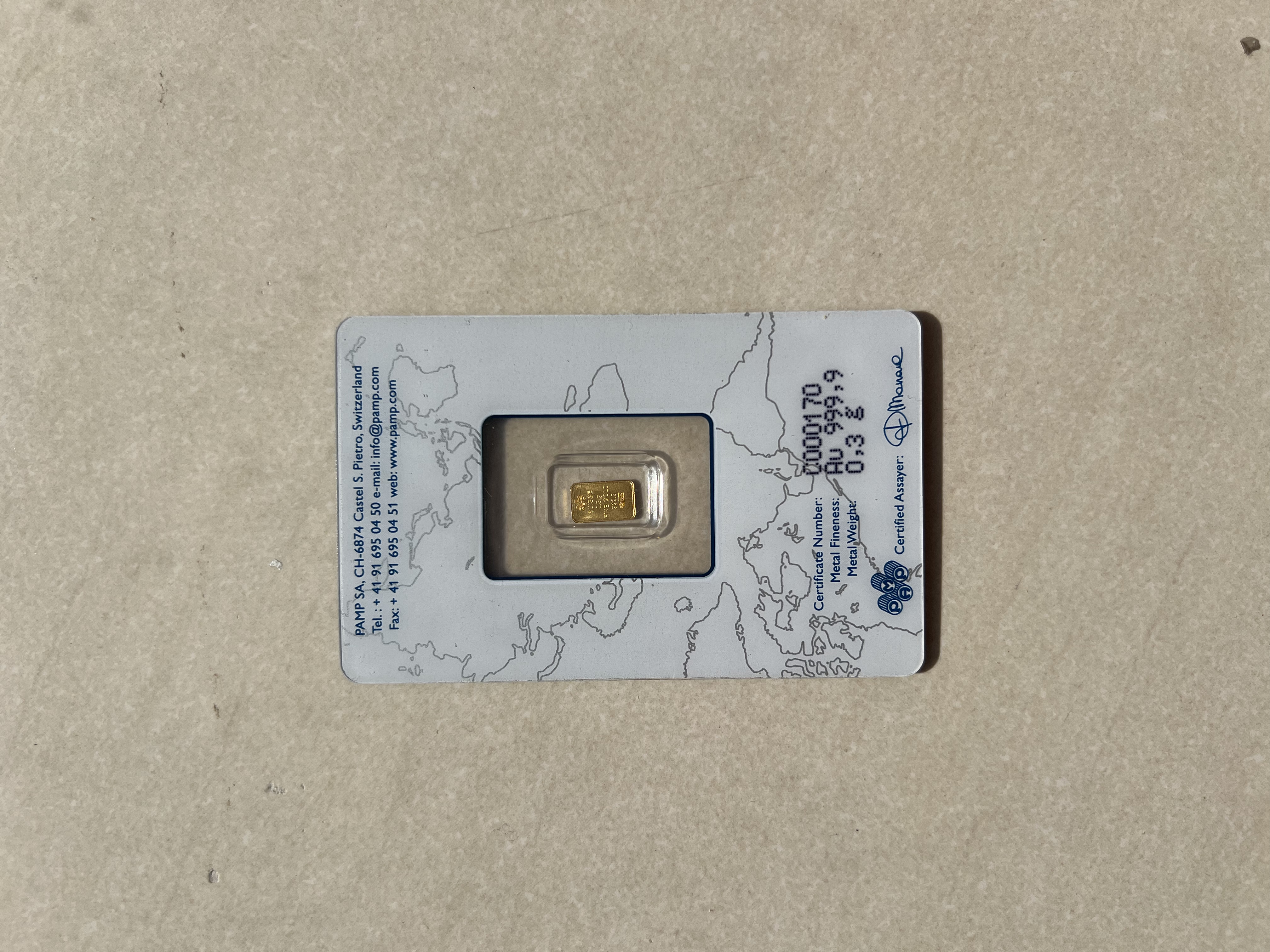 (Nice SN:521) PAMP RARE 0.5g Fortuna🇨🇭Swiss Gold Bar Emas 999.9