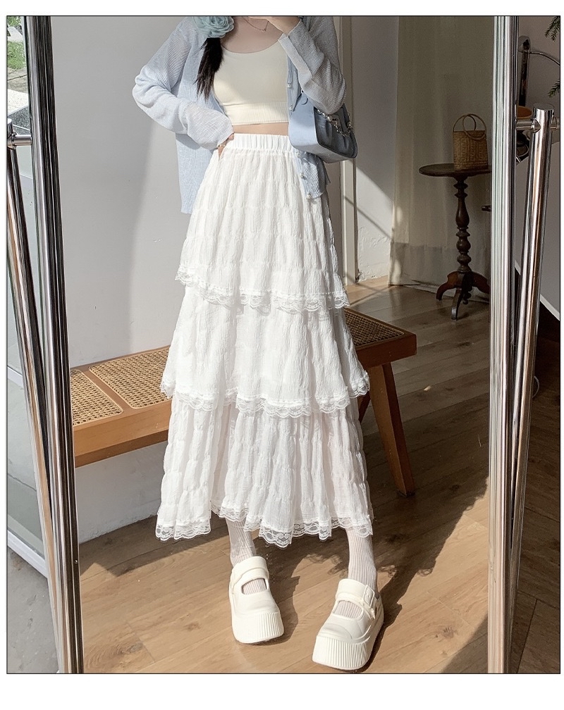 温柔甜美蕾丝半身裙女 蓬蓬裙