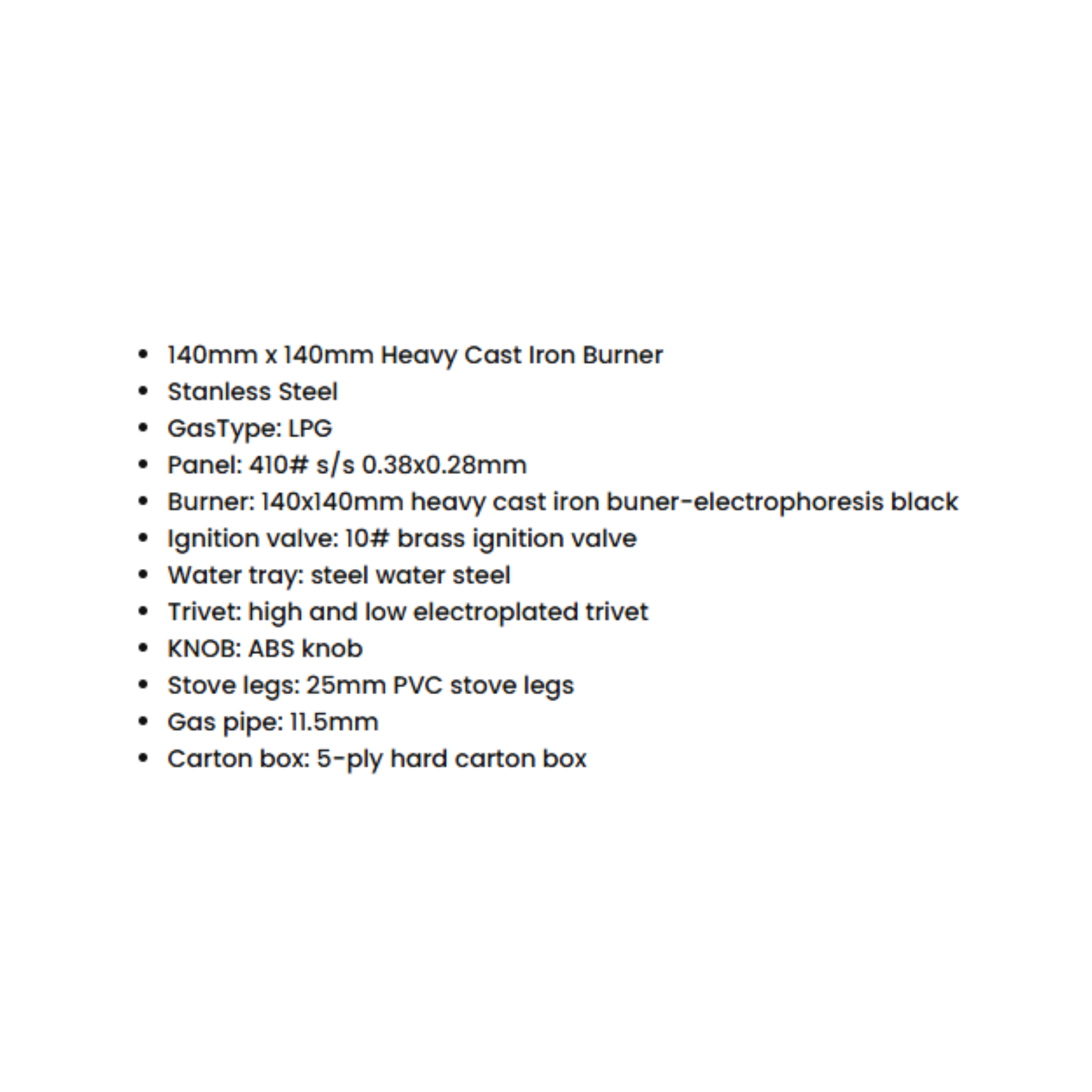 Phison 8.4kW Counter Top Gas Cooker PGC-307