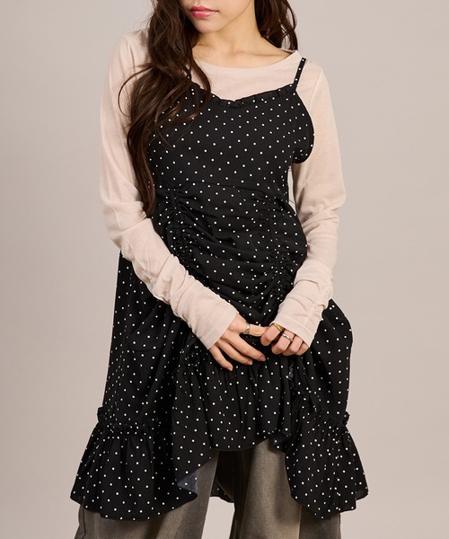 Lace抽繩吊帶外搭【JOT003】