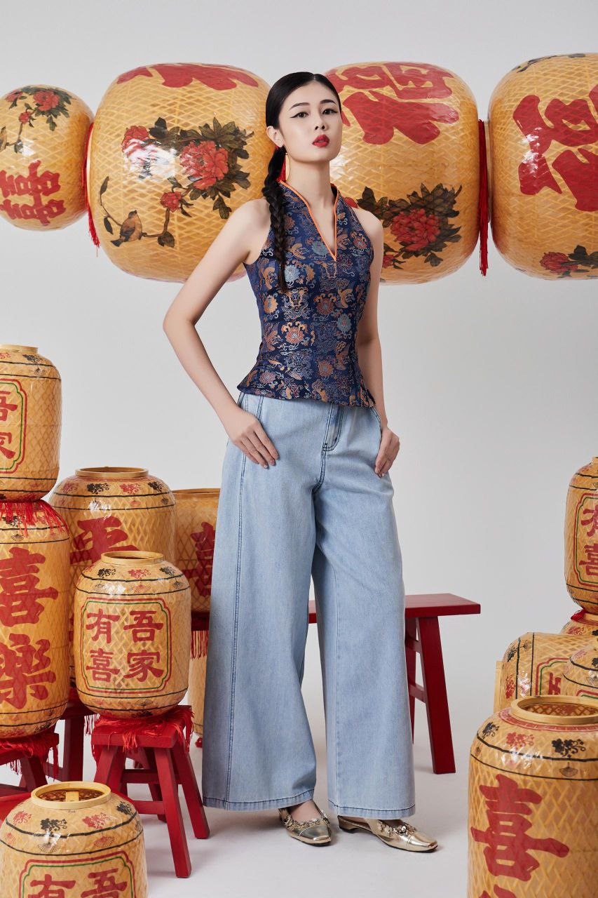 牛仔宽脚裤 1611