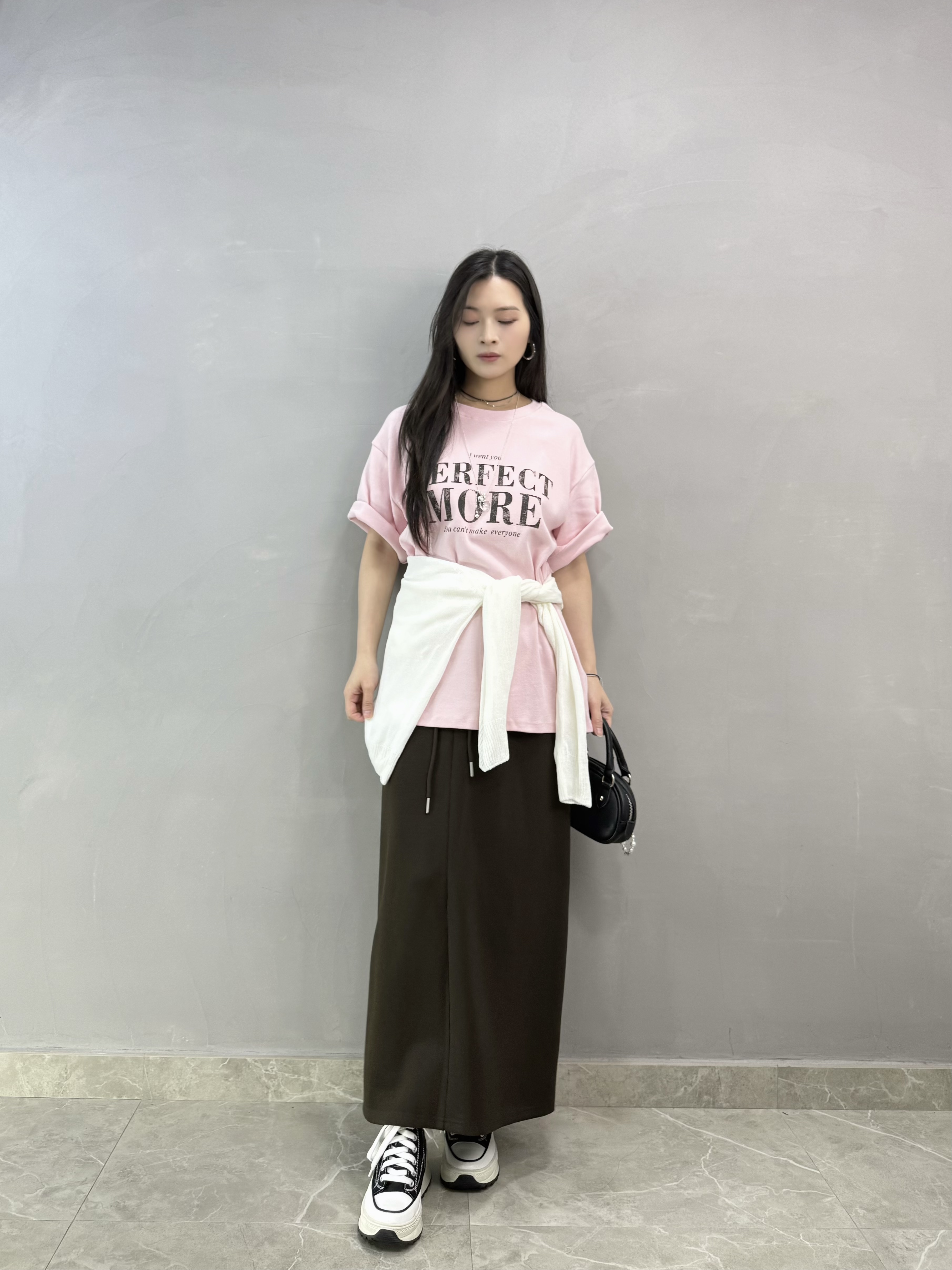 G04 刷色字開叉磨毛Tee