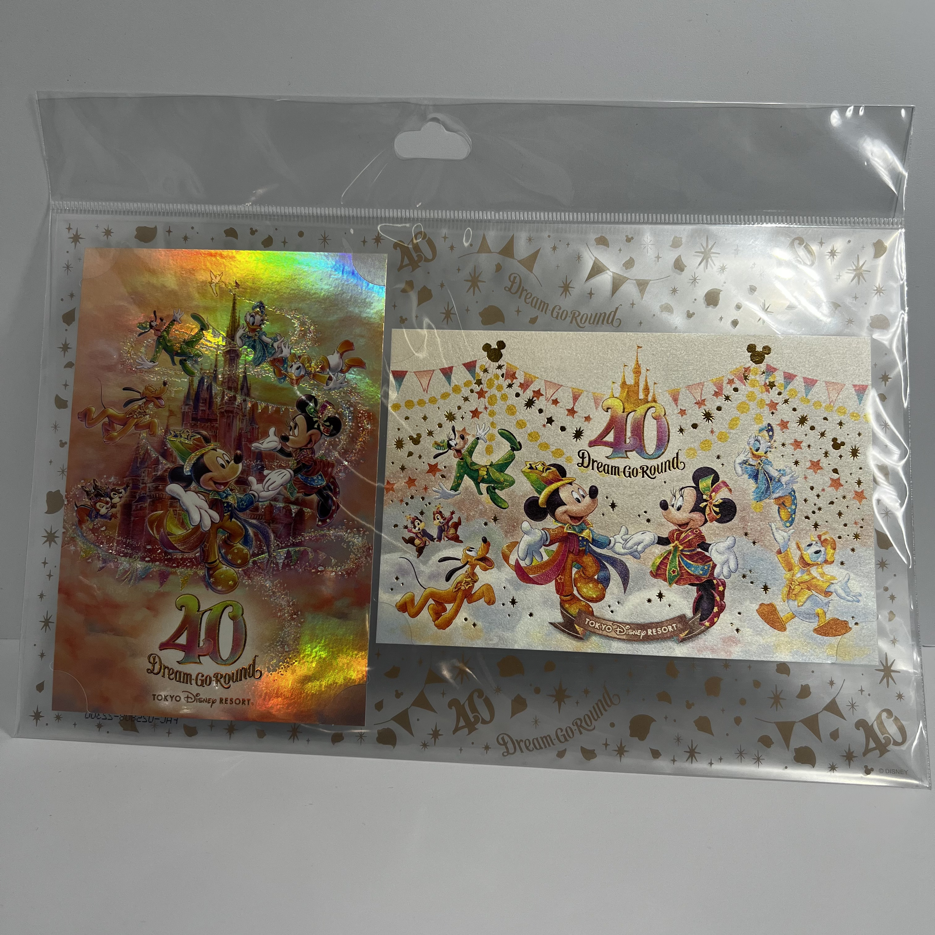 現貨 東迪限定 40th Dream Go Round Mickey and Friends Postcard