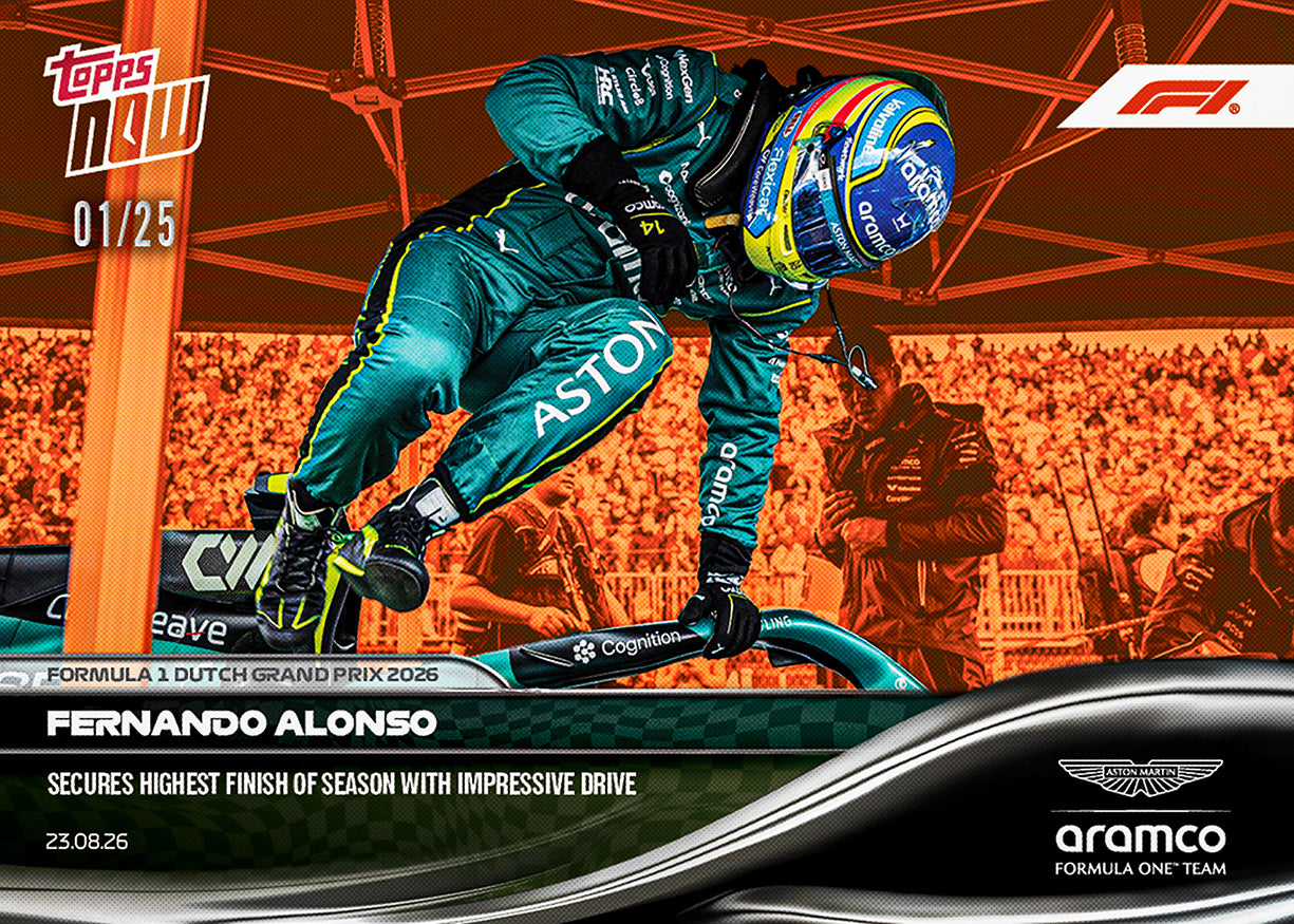 Fernando Alonso - 2026 F1 Topps NOW® #54 Dutch GP 紀念卡【團購】