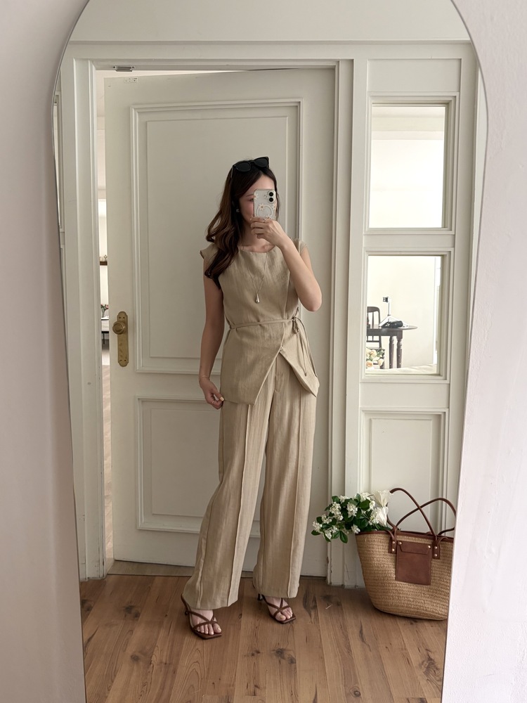 The Fine Linen Summer Set (Beige)