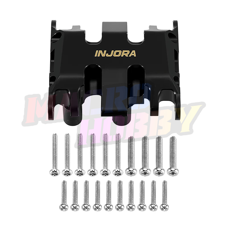 INJORA Black Brass Skid Plate for 1/30 SCX30 (17.9g) #530374