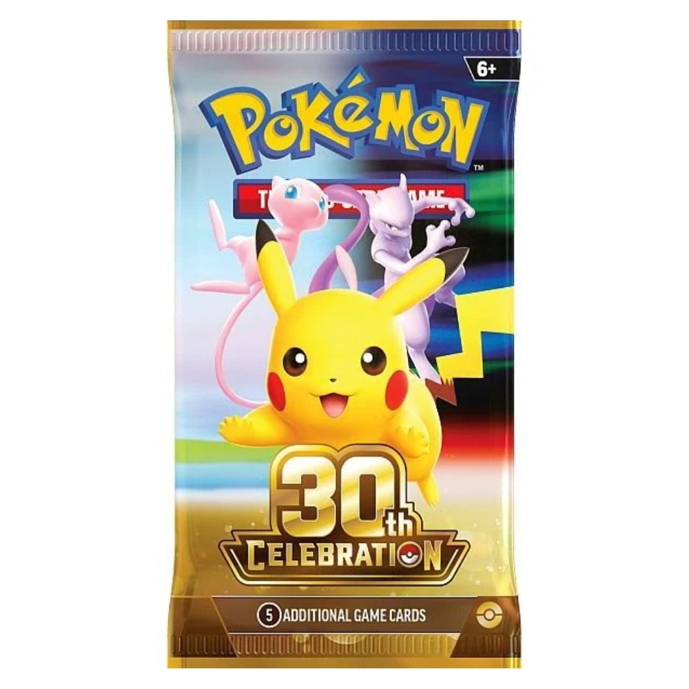 門市現貨｜Pokemon寶可夢 - 英文版 Pokemon 30th Celebration Booster Loose Pack 30週年慶典擴充包 散包 (一包 6張)