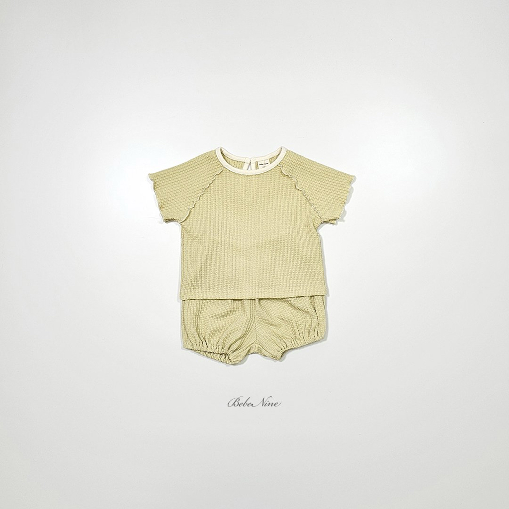 ☀️預訂 韓國直送☀️🇰🇷Bebenine三色休閑風皺褶短袖上衣短褲套裝