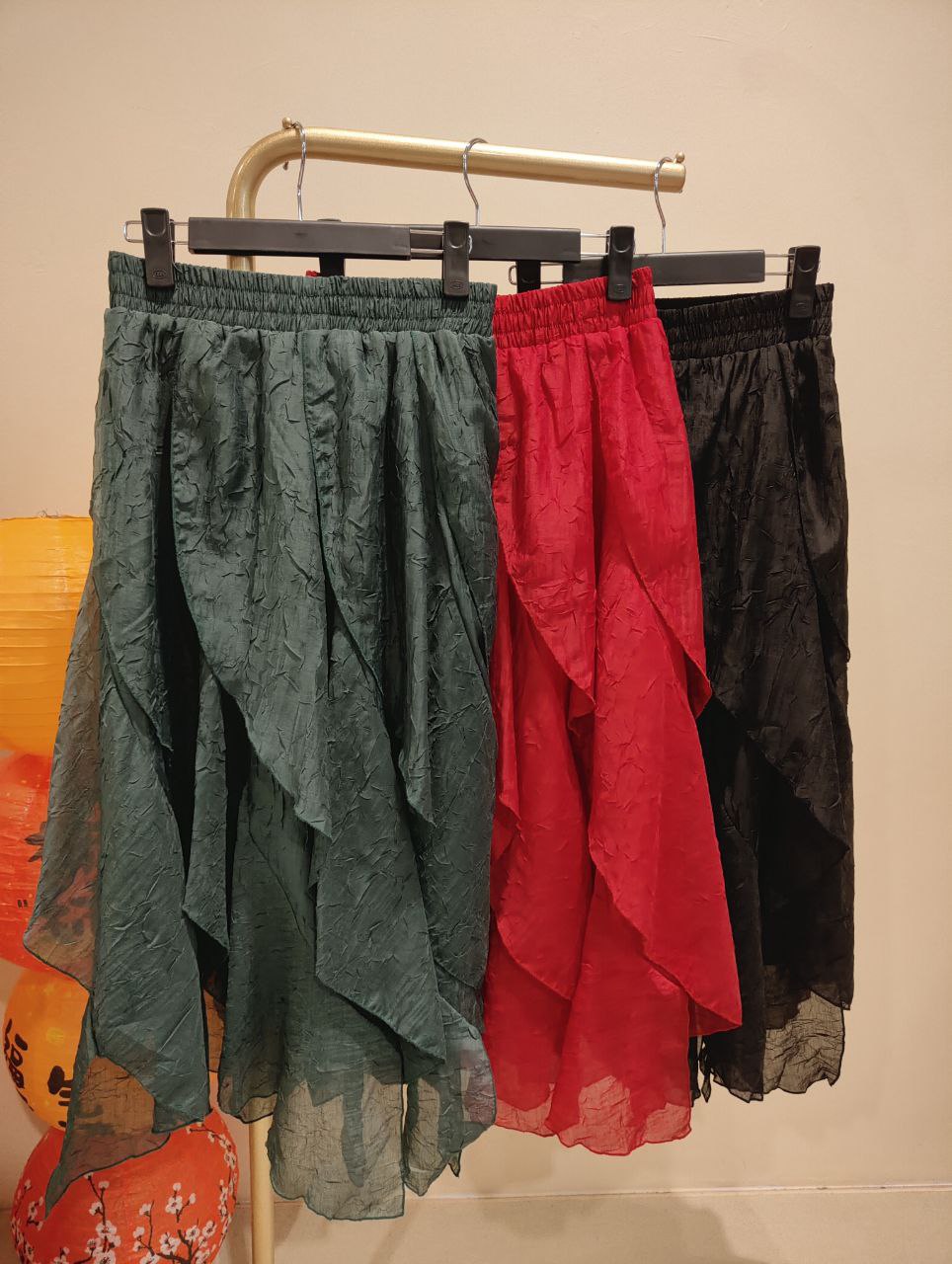 不规则塑胶头半裙 1396