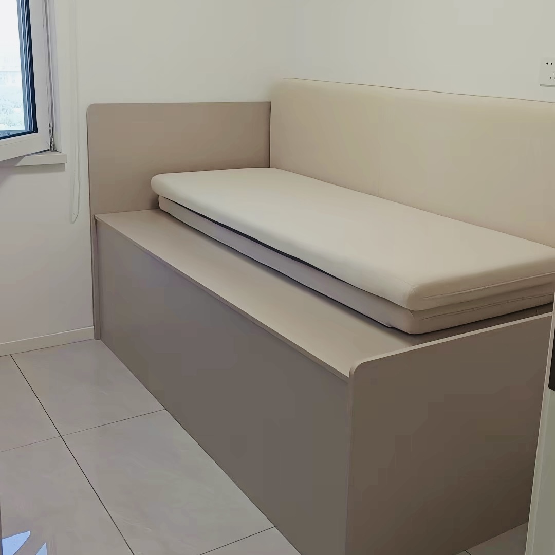 小戶型工人房兒童半高床 液壓氣撐單人床連儲物收納衣櫃 bed