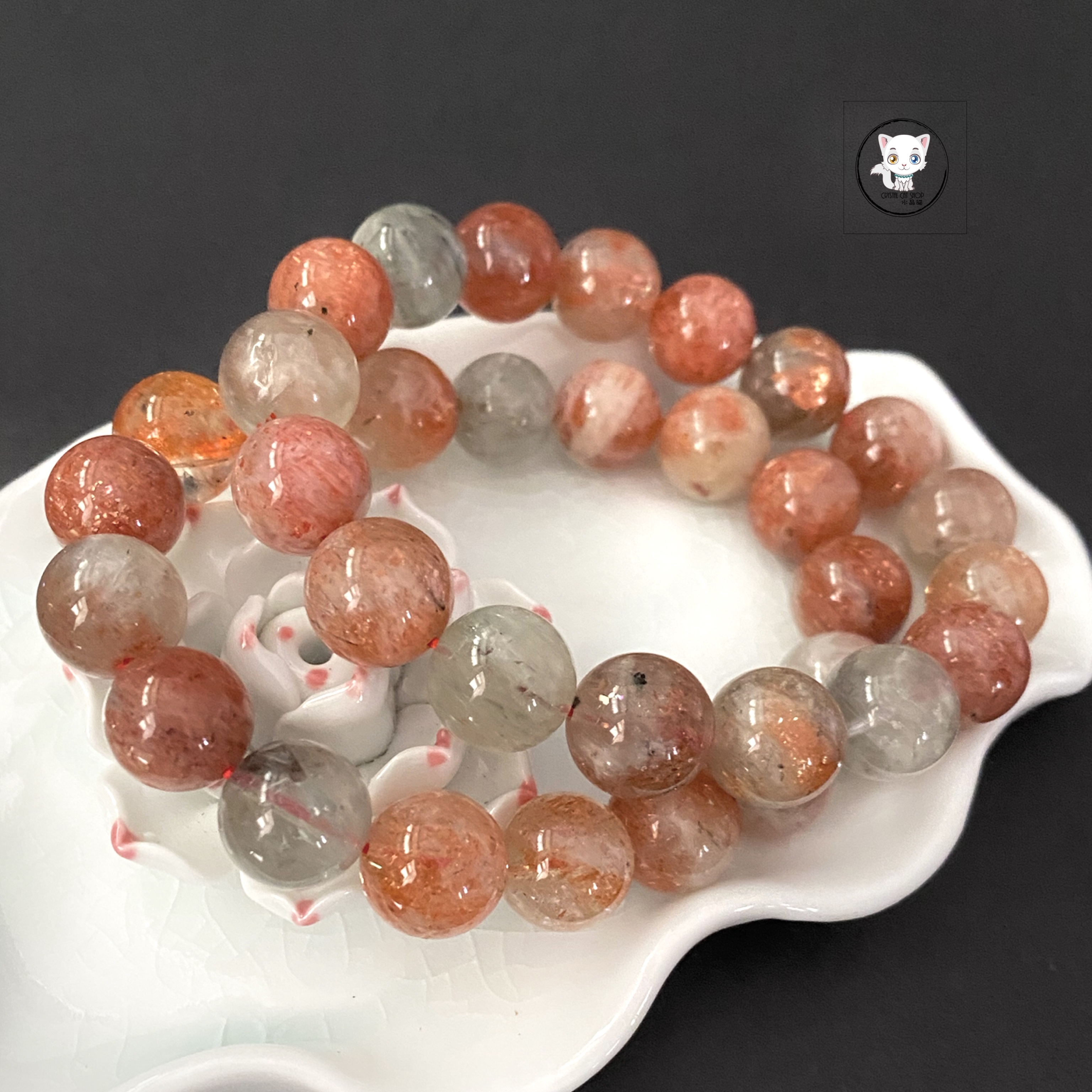 天然阿魯沙金太陽石手鏈 12.5mm