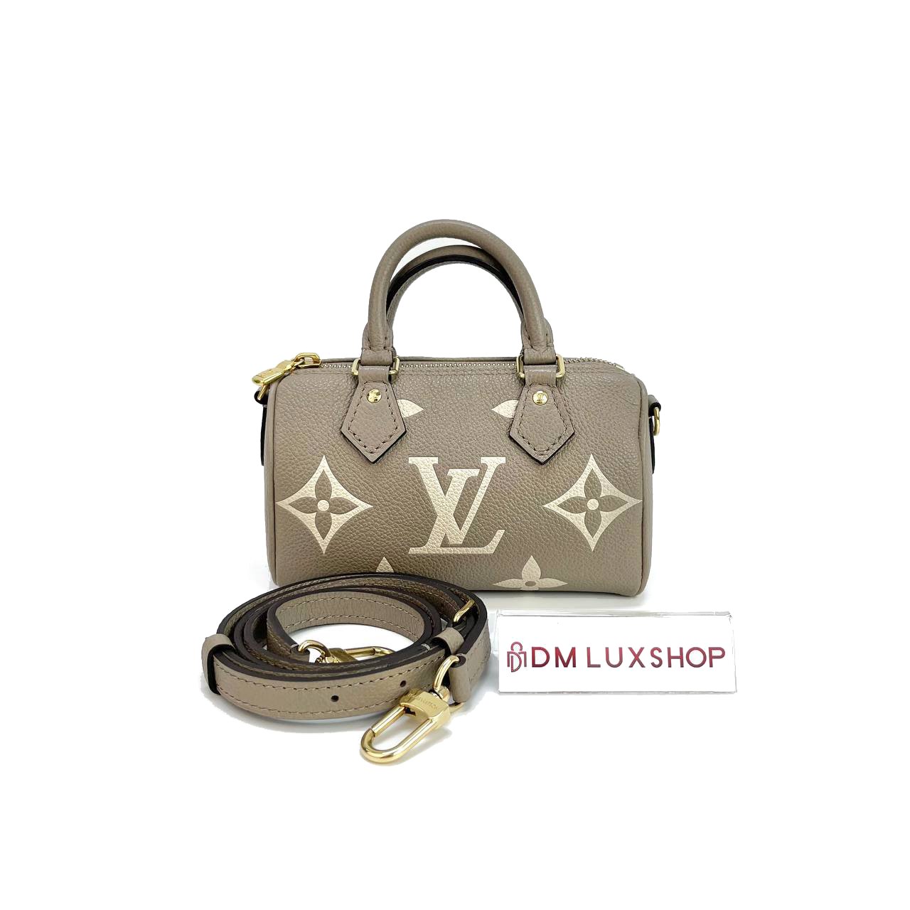 LV Bicolour Nano Speedy Grey GHW