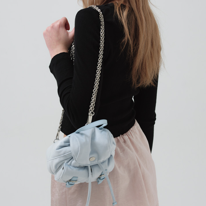 [The Barnnet] Mauve Velvet Chain Backpack (2種)