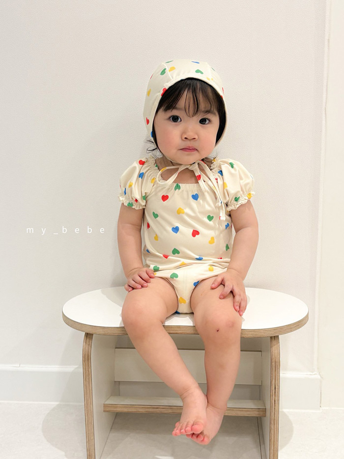 🇰🇷mybebe 泳衣+帽