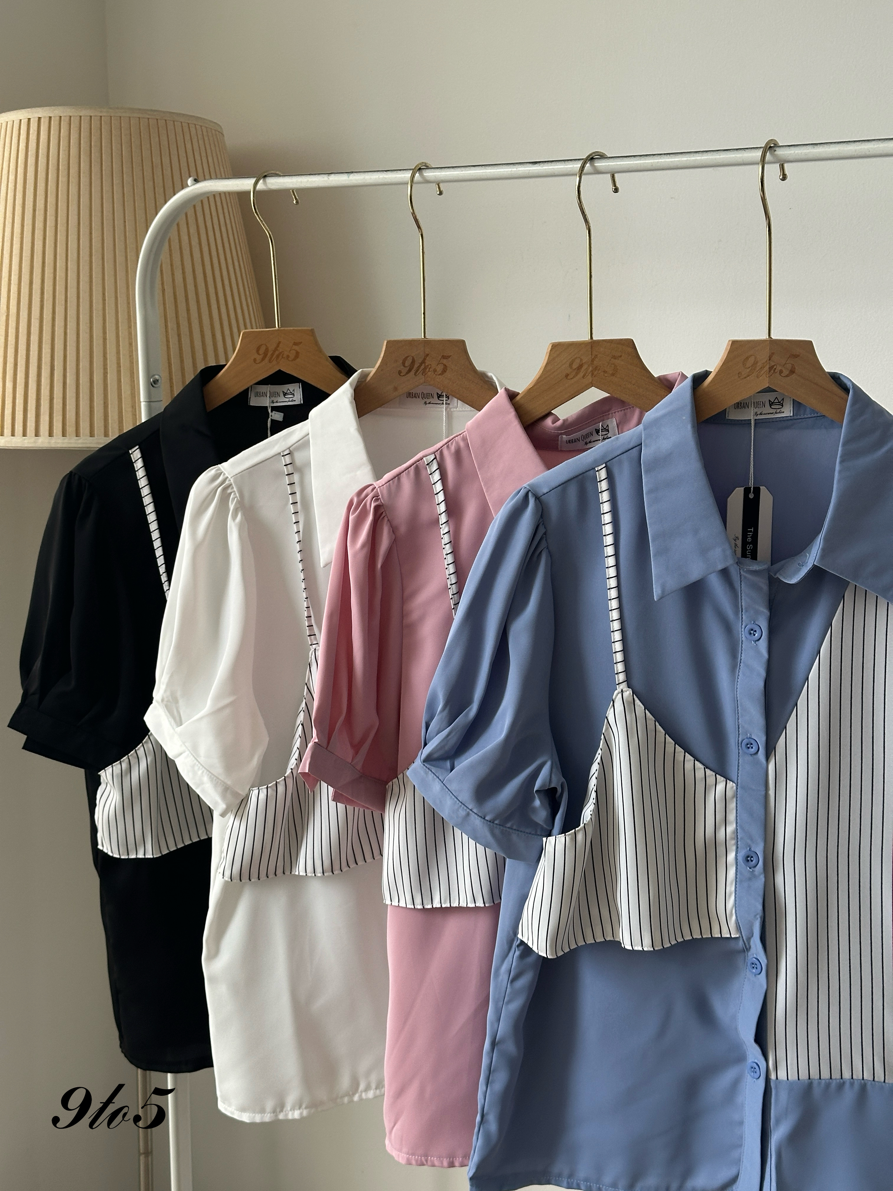 T4033 Fake Two-Piece Shirt - 4 Colors