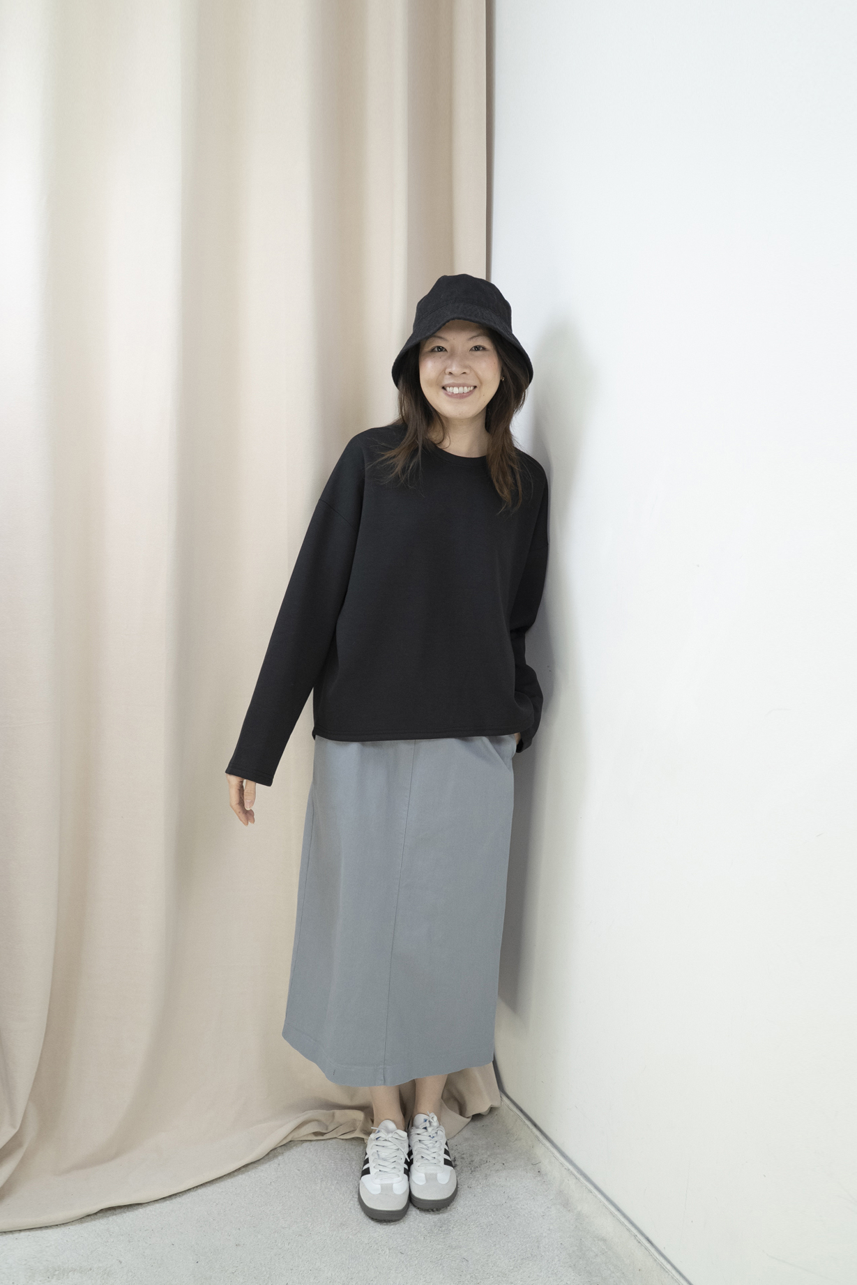 雲朵棉！微鬆造型上衣（黑色）