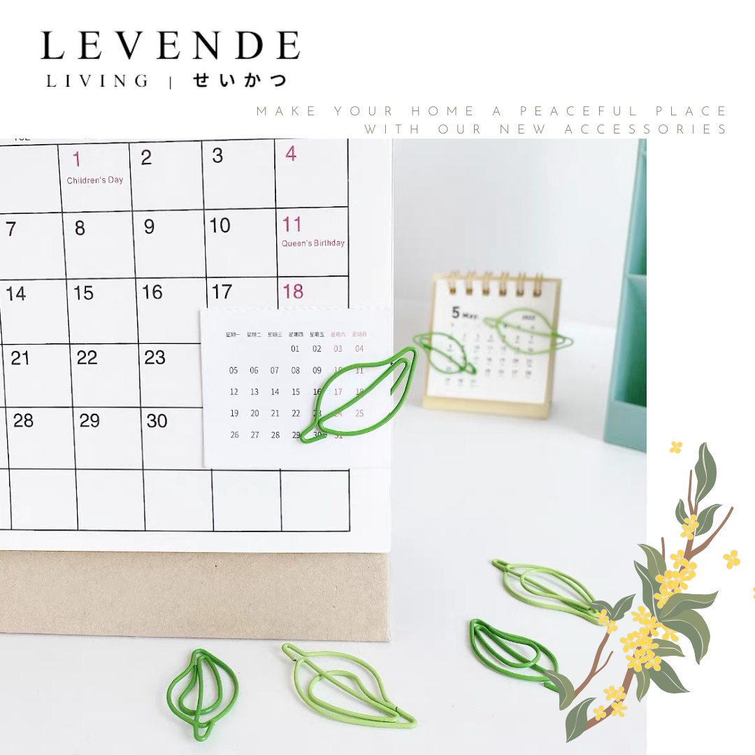 Levende 葉子造型萬字夾