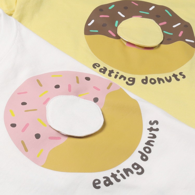 🆕【⭐訂購⭐】🌀 🇯🇵 日本直送 可愛甜甜圈 動物 揭蓋設計 短袖T恤［2款選］🌀 [ELDA-0068][260508]