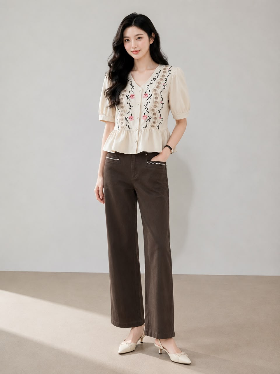 4677 Olivia Straight-Leg Denim Pants