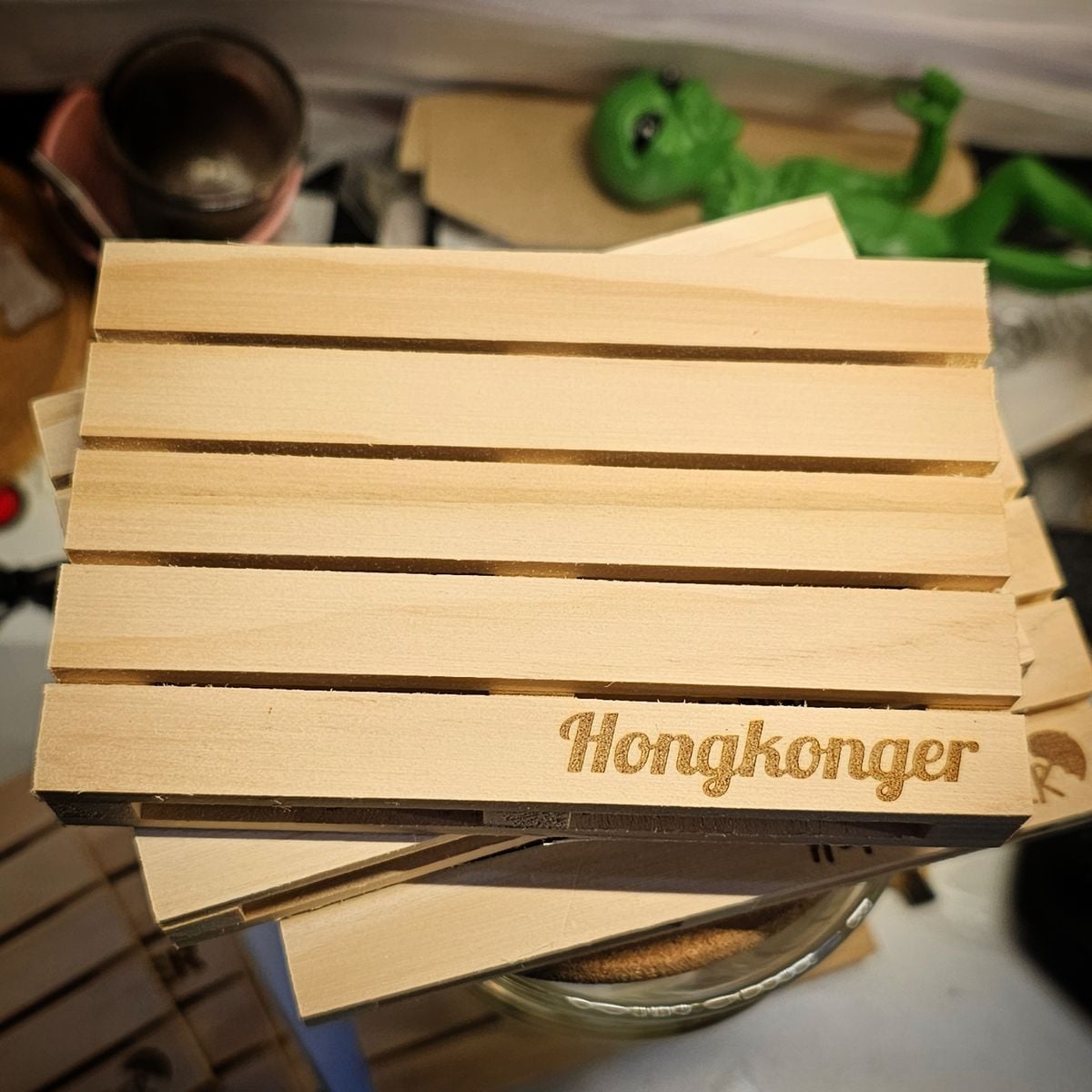 HONGKONGER 實木卡板杯墊