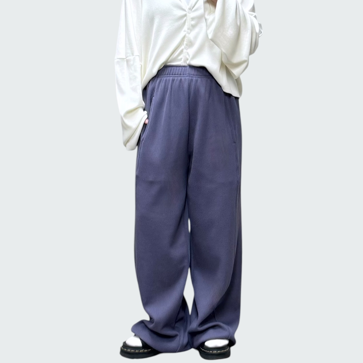 221055 暗格紋索腳布褲