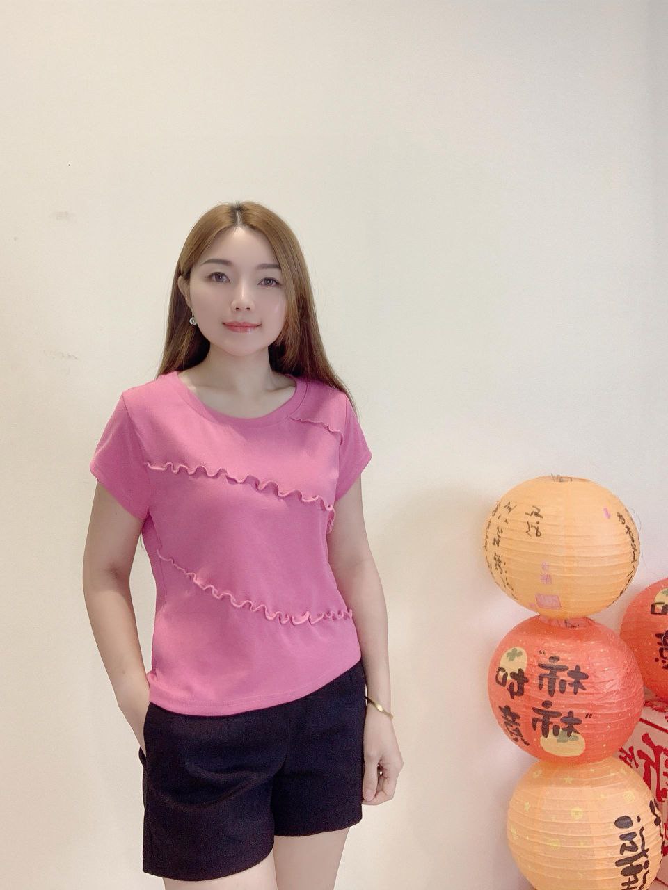 斜向波浪荷叶边上衣 2006